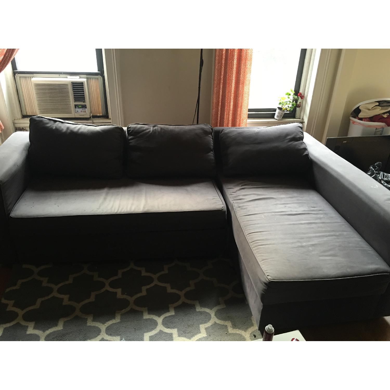 Ikea LShape Sleeper Sofa AptDeco
