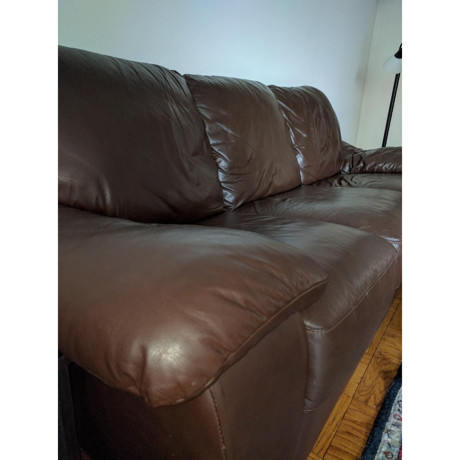 Italsofa Premium Brown Leather Sofa - image-2