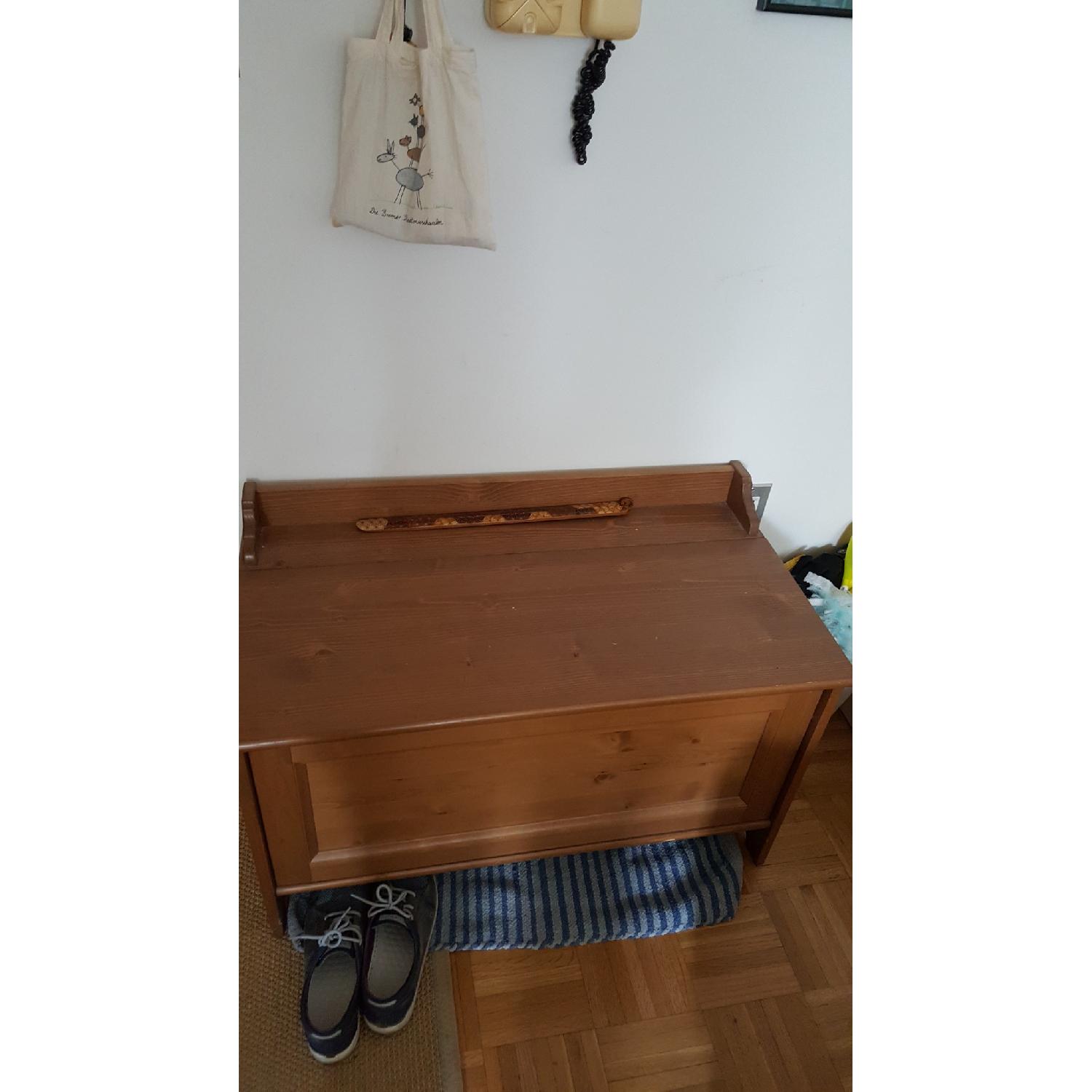 Ikea Leksvik Wooden Chest AptDeco