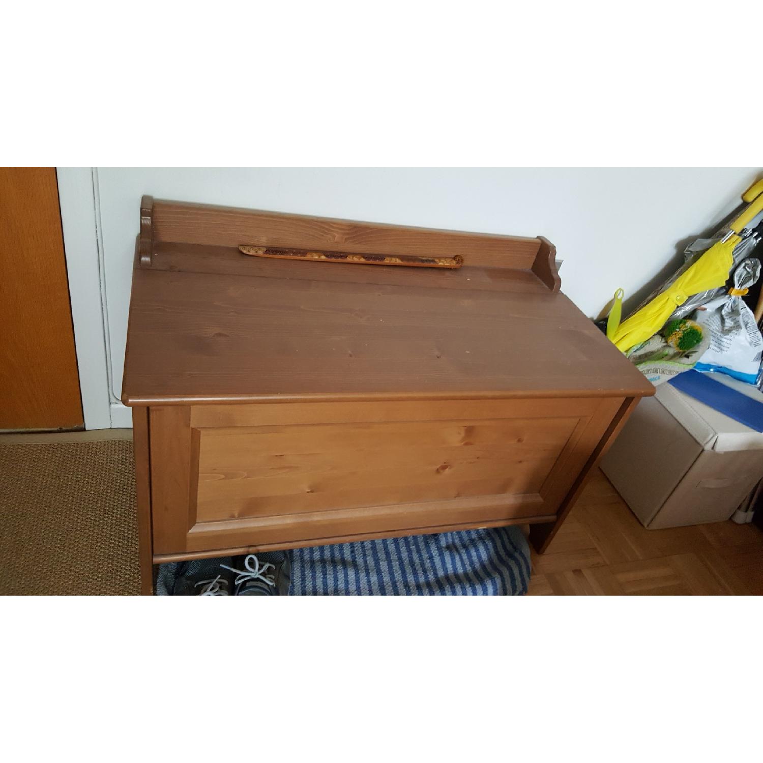Ikea Leksvik Wooden Chest AptDeco