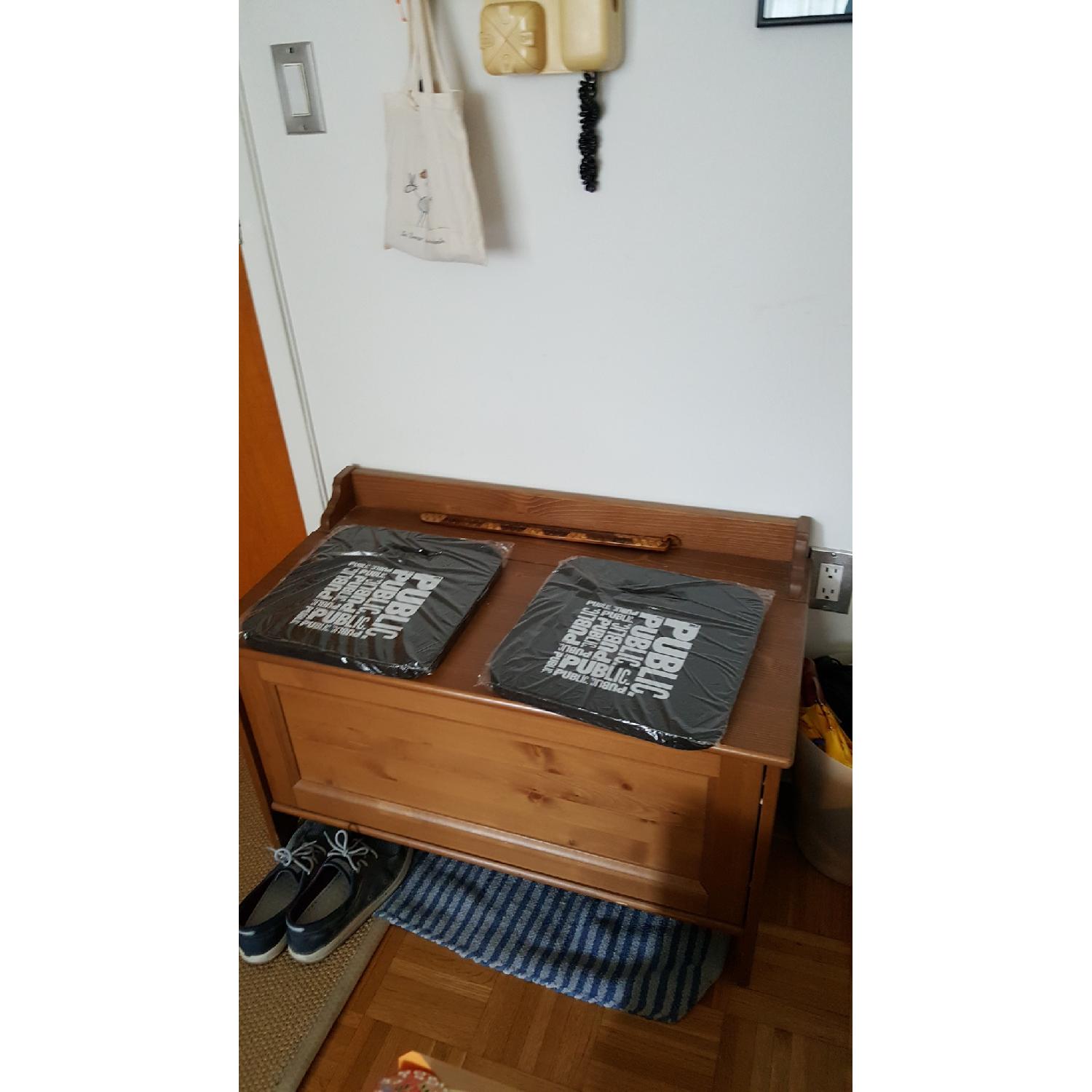 Ikea Leksvik Wooden Chest AptDeco