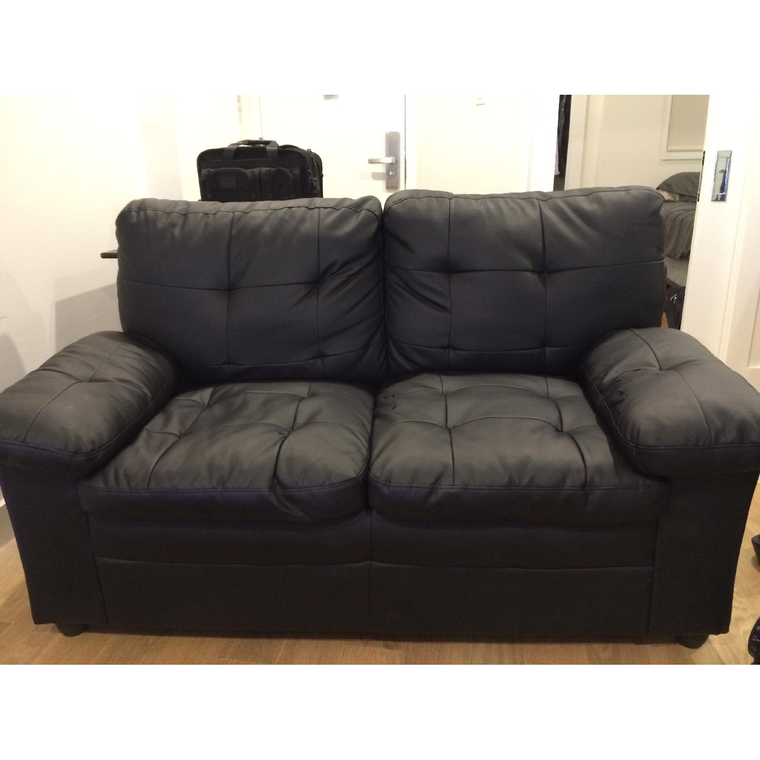 Buchanan Faux Leather Loveseat - image-1