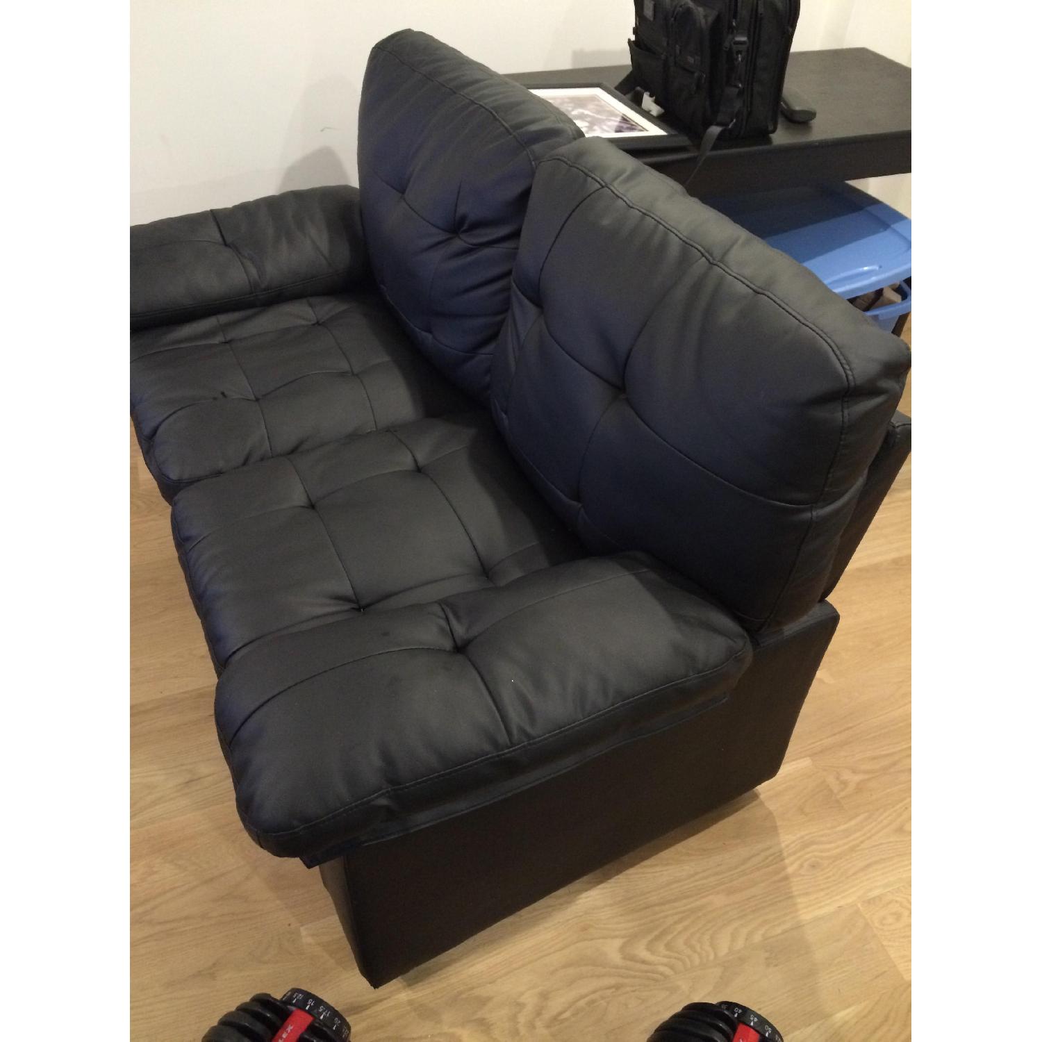 Buchanan Faux Leather Loveseat - image-2