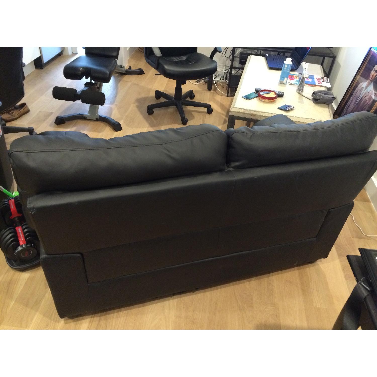 Buchanan Faux Leather Loveseat - image-4