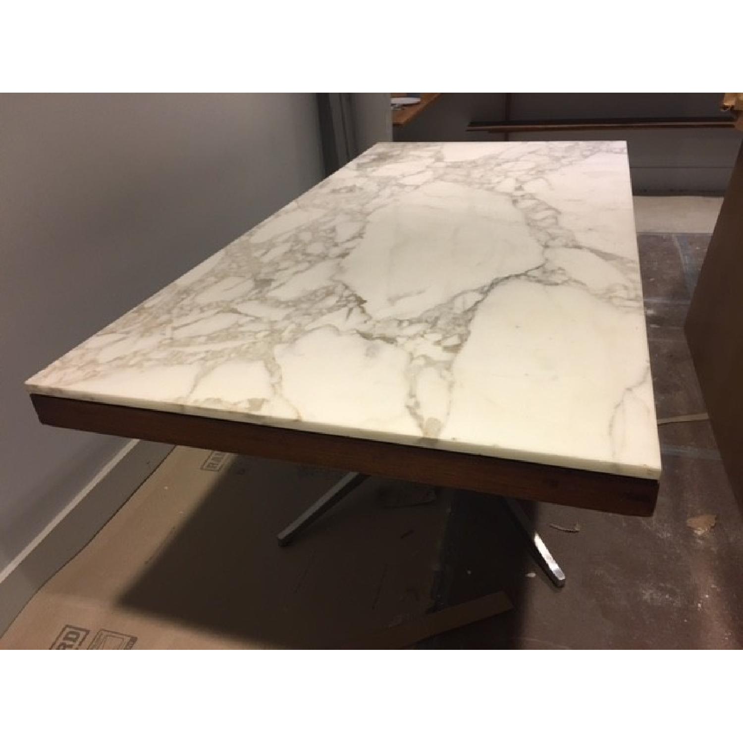 Florence Knoll Rosewood Marble Dining Table - image-1