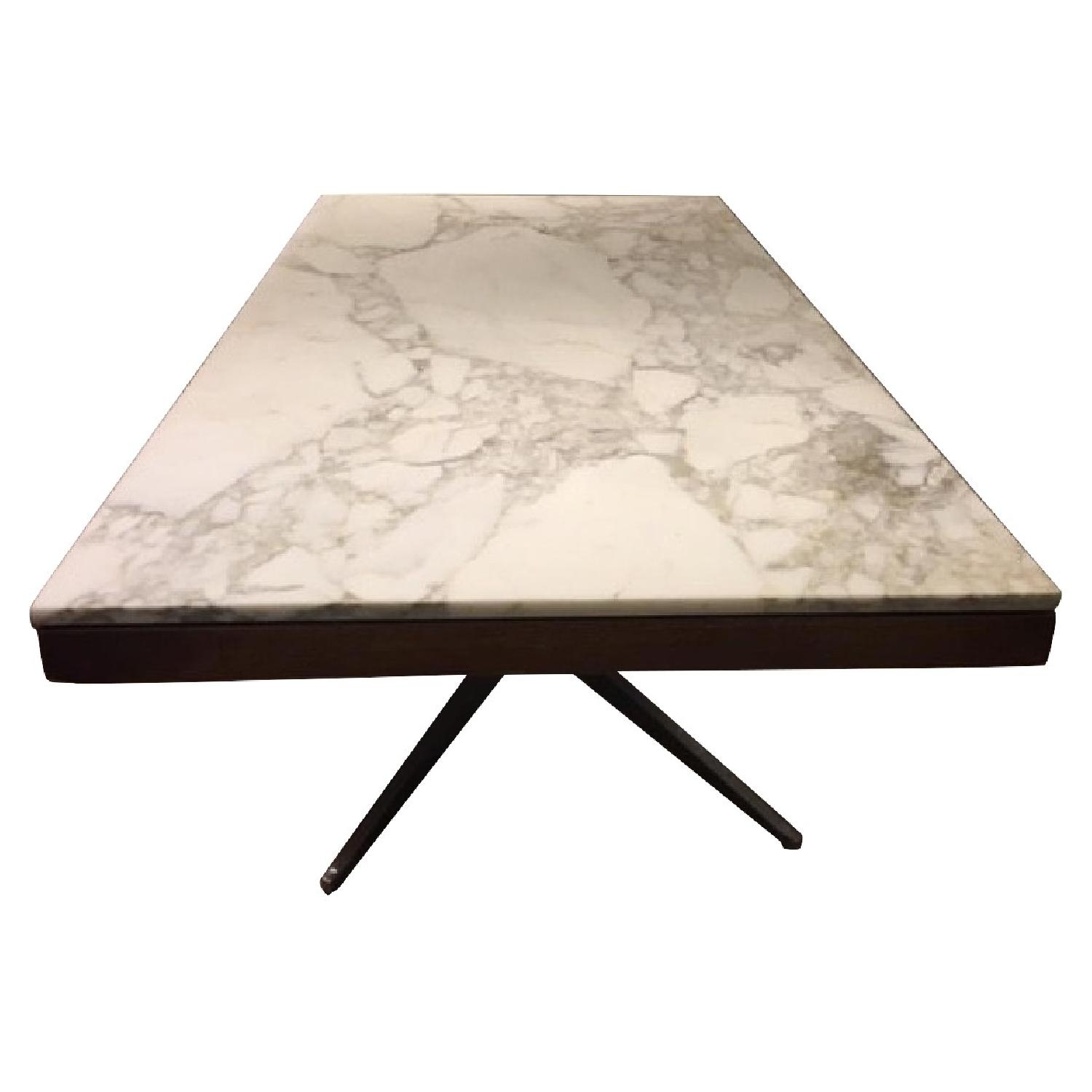 Florence Knoll Rosewood Marble Dining Table - image-0