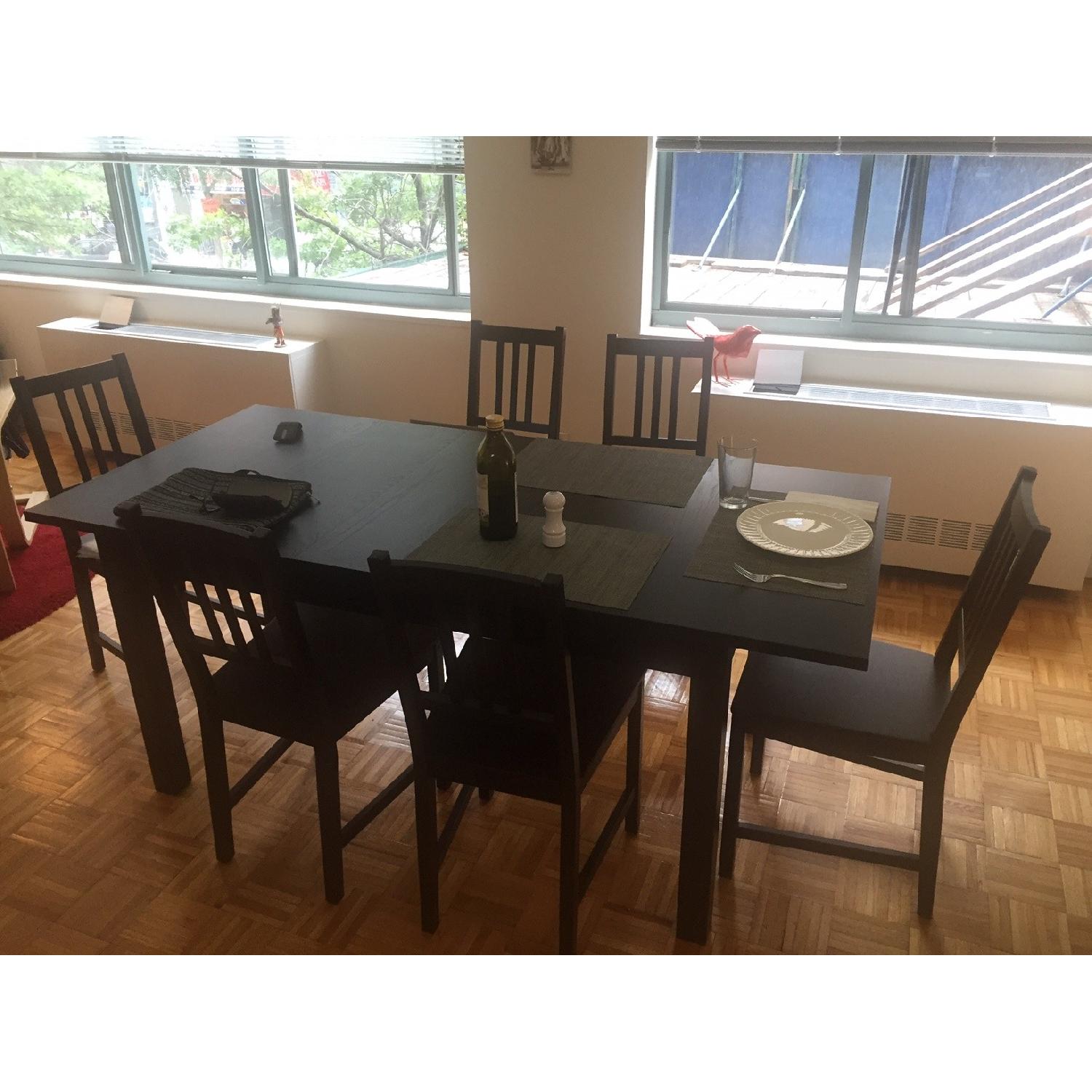 Ikea Expandable Dining Table w/ 6 Chairs - image-3