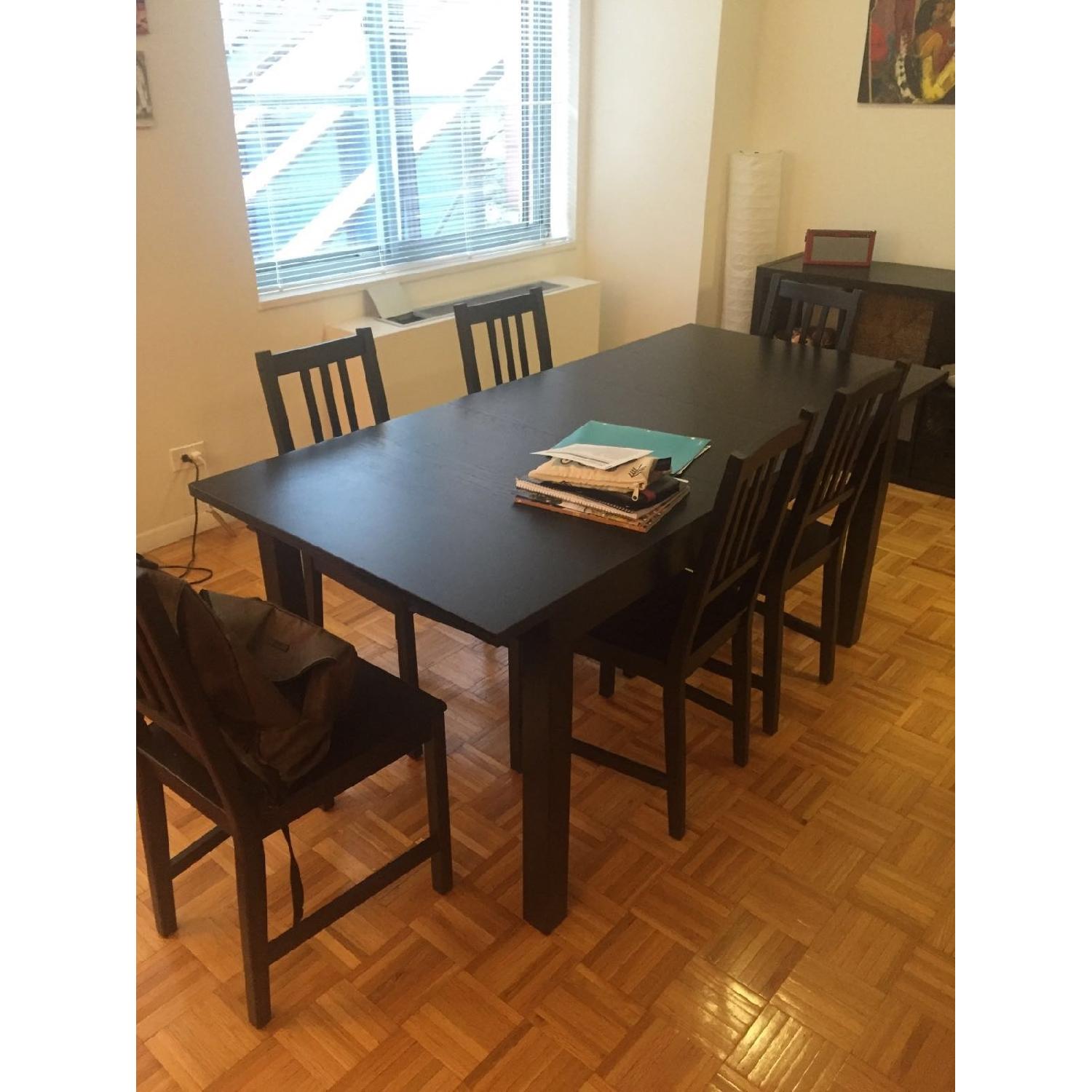 Ikea Expandable Dining Table w/ 6 Chairs - image-4