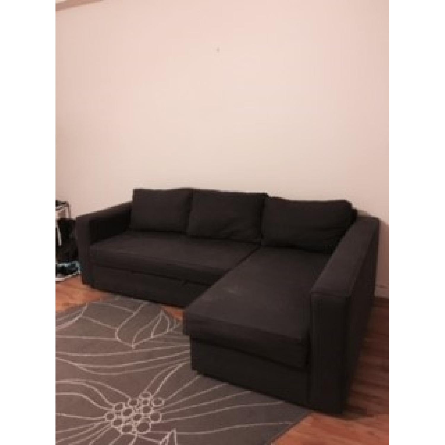 Ikea Sleeper Sofa w/ Chaise & Storage AptDeco