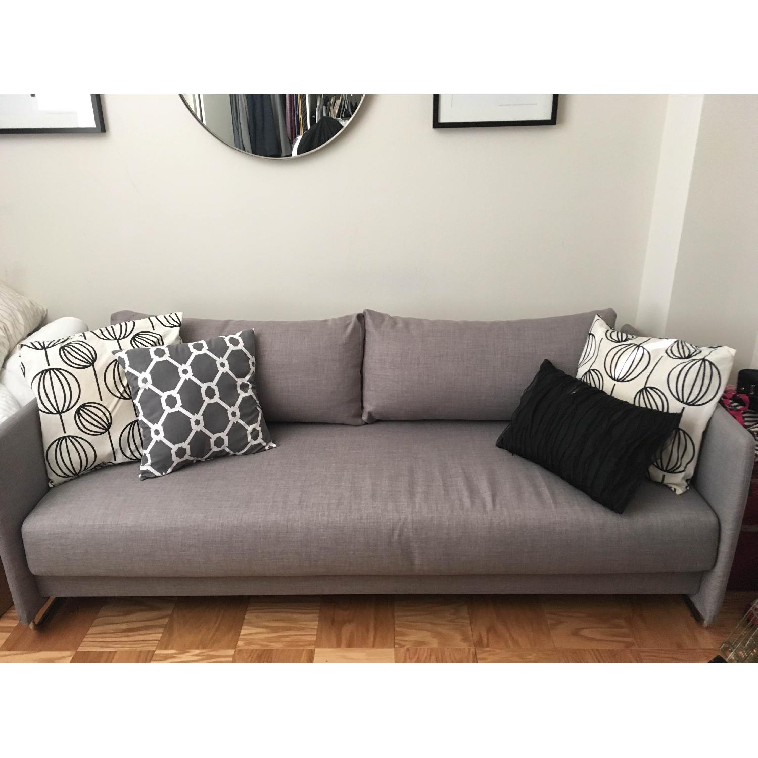 CB2 Tandom Sleeper Sofa in Grey - image-1