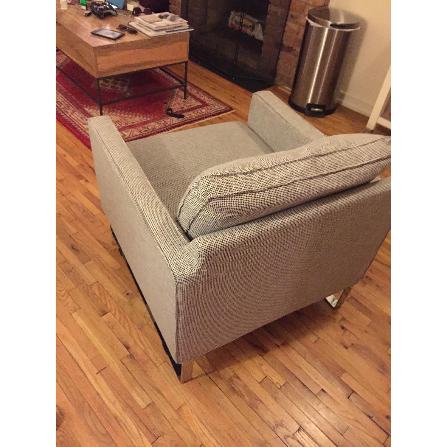 Ikea Mellby Chair w/ Eldris Black/White Cover AptDeco