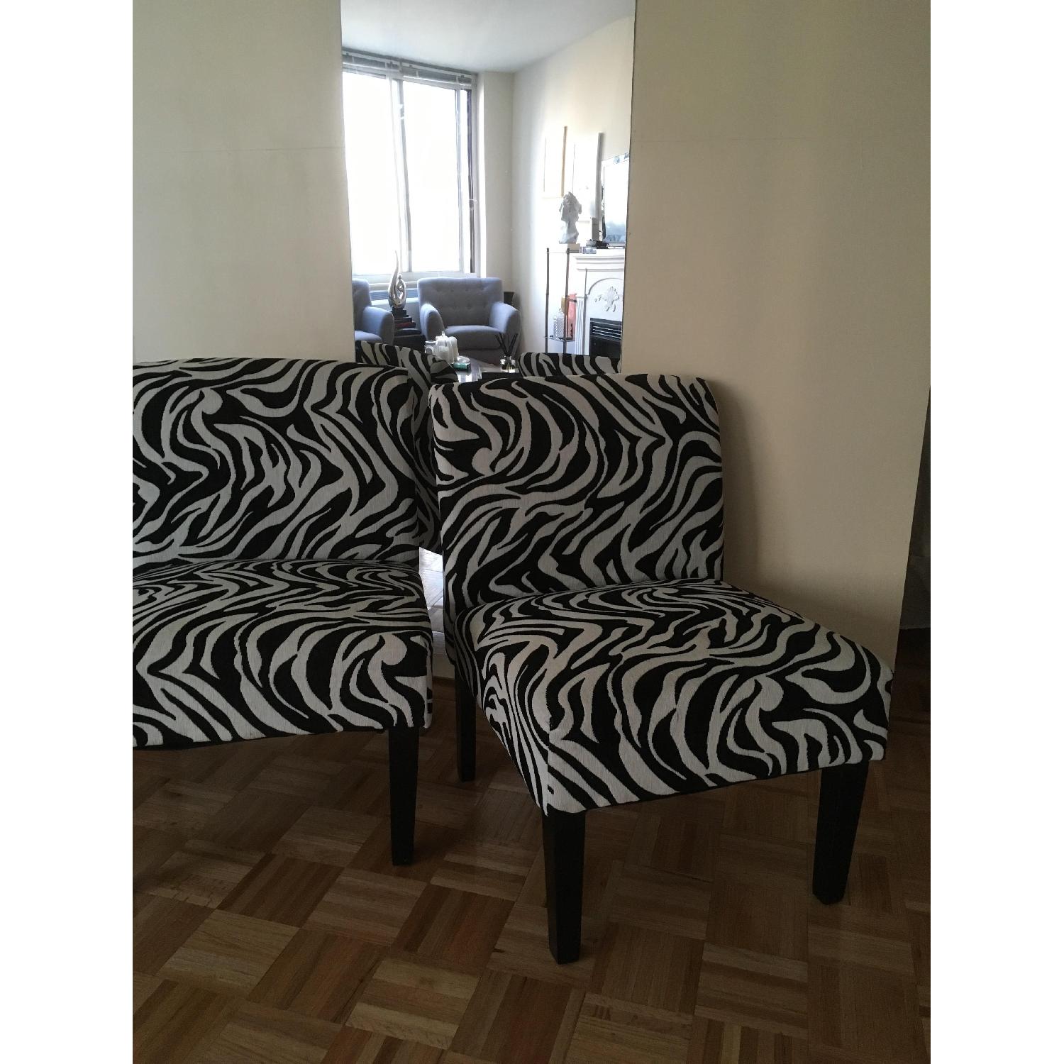 Zebra Patterned Chairs - image-1