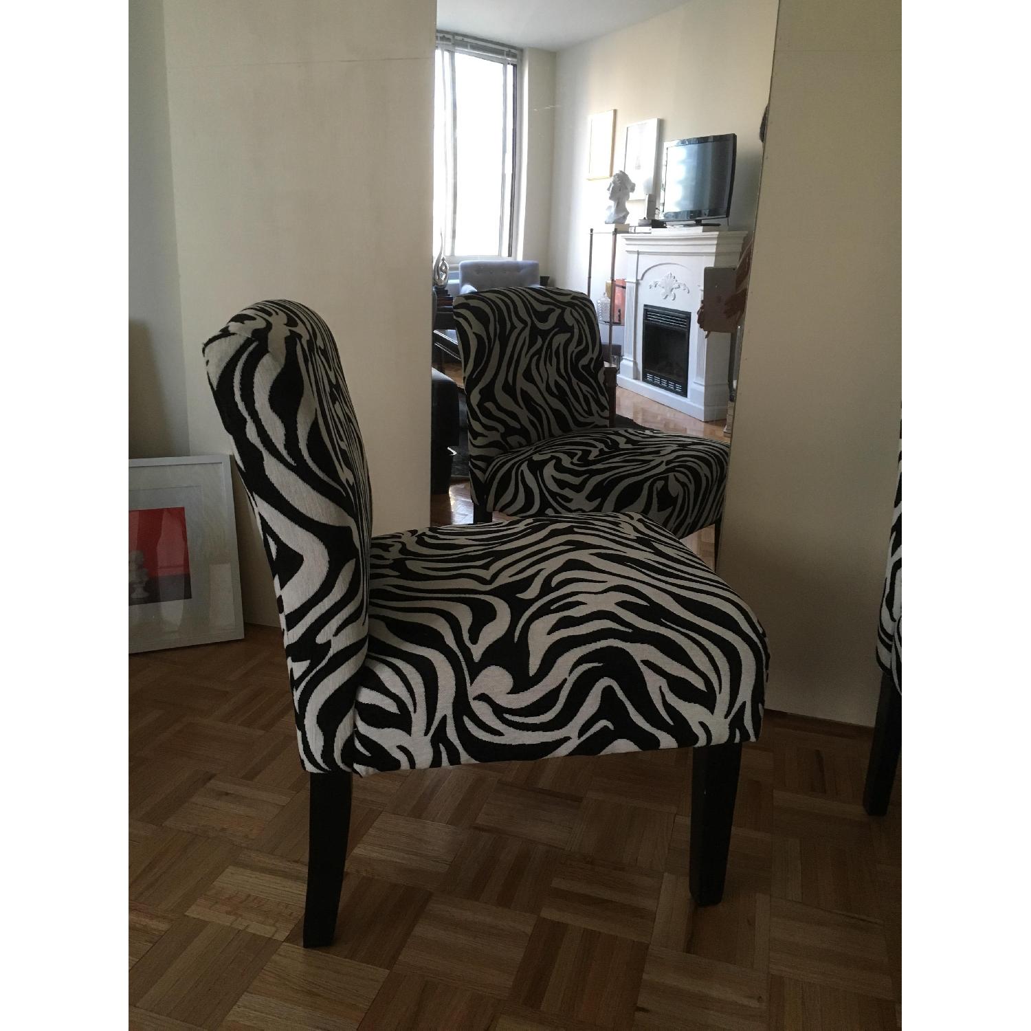 Zebra Patterned Chairs - image-3