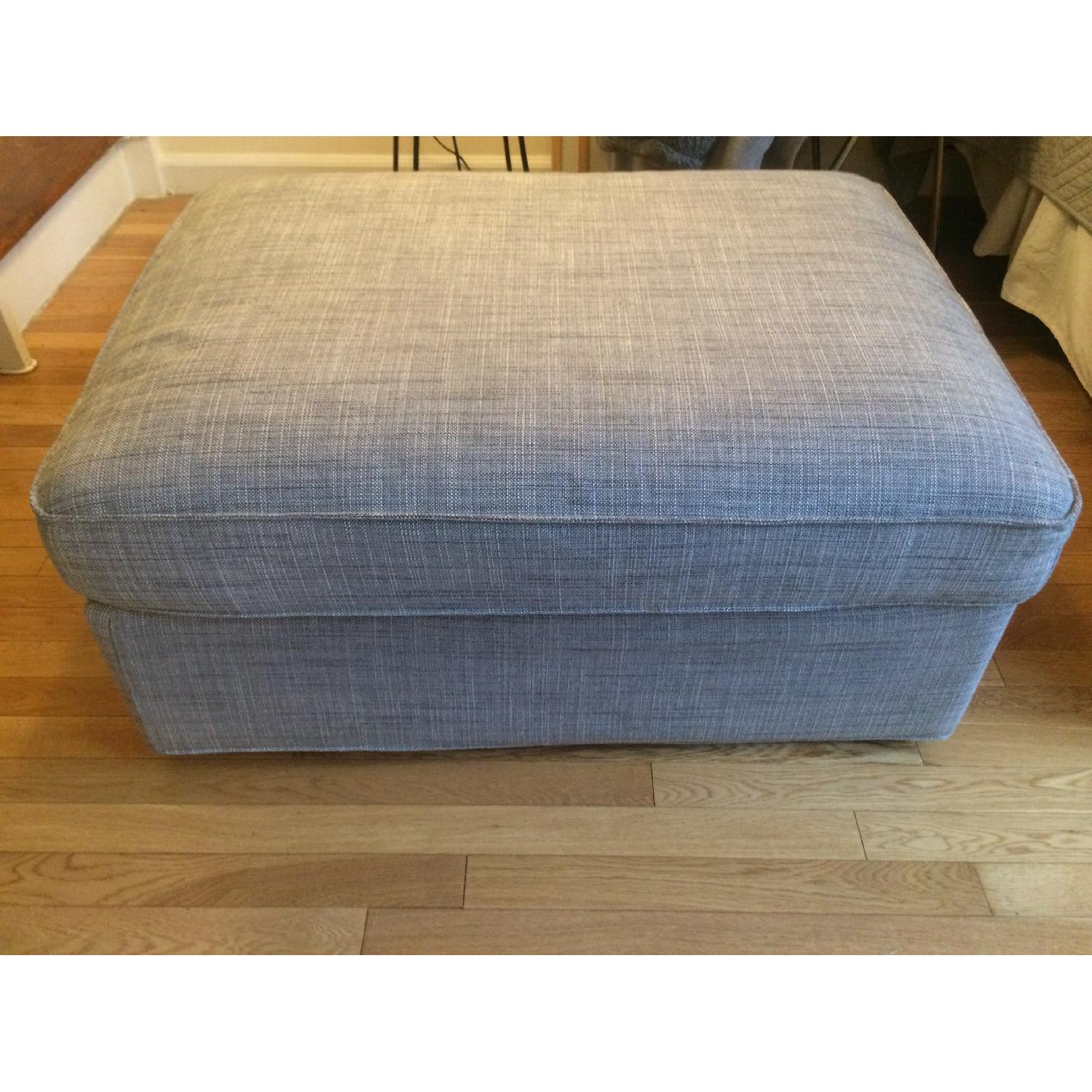 Ikea Kivik Ottoman in Isunda Gray AptDeco