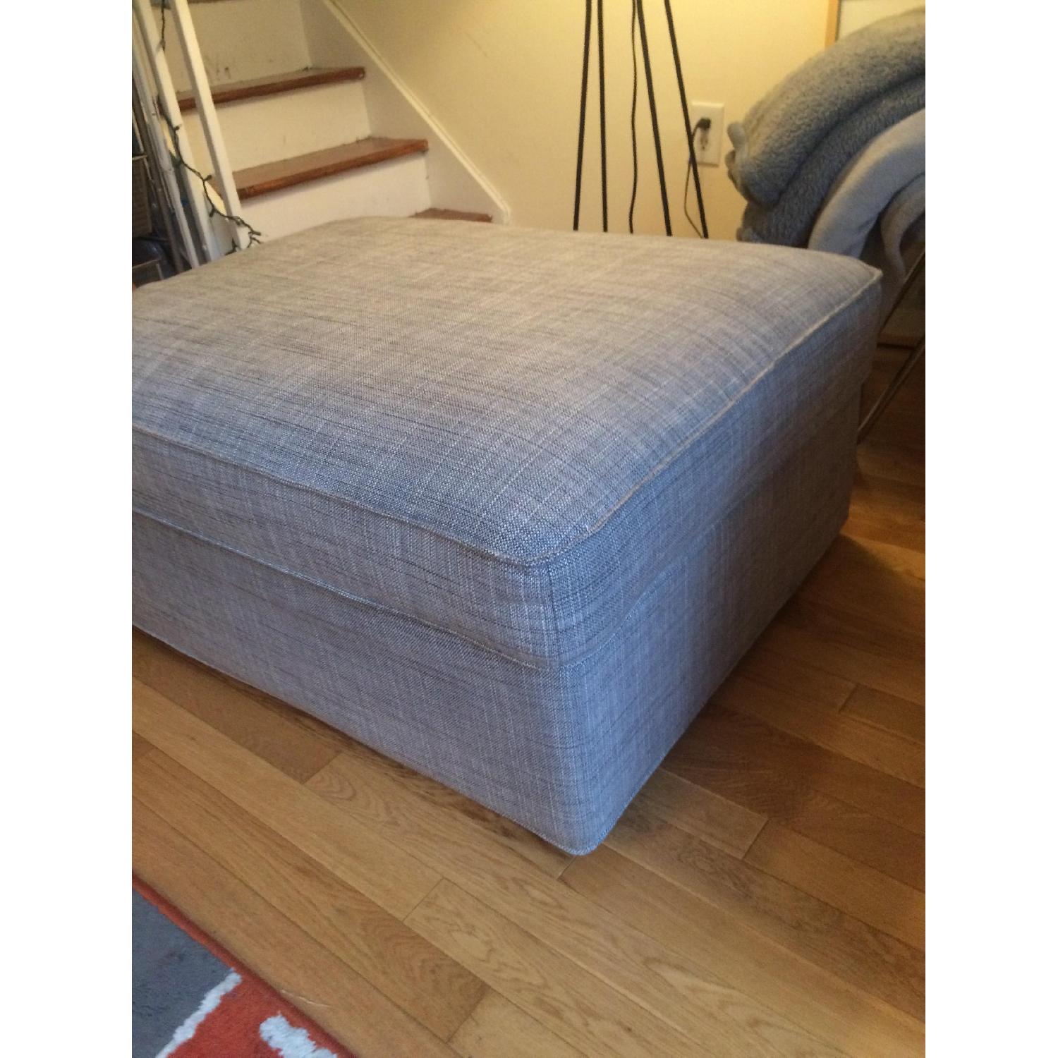 Ikea Kivik Ottoman in Isunda Gray AptDeco