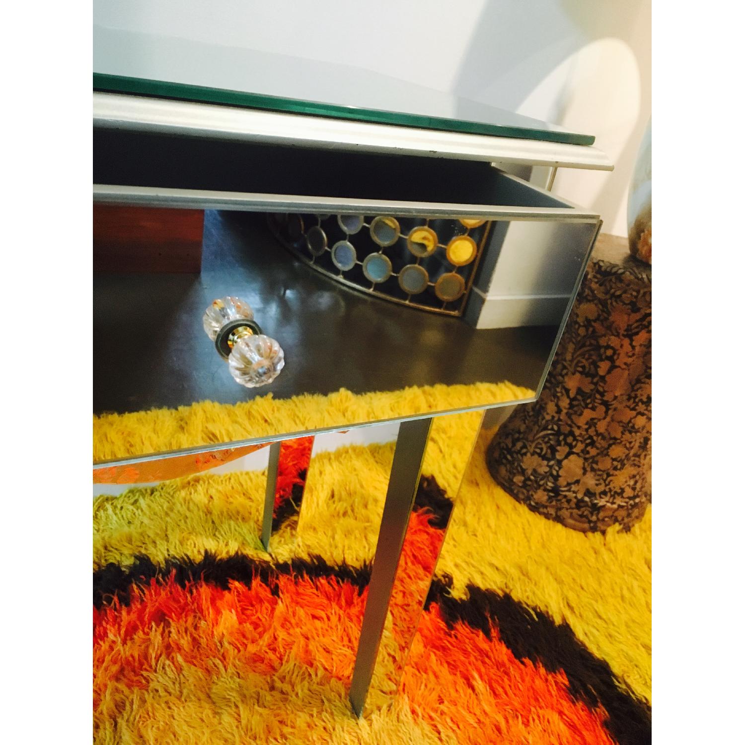 Glam Mirrored Night Stand/Side Table - image-5