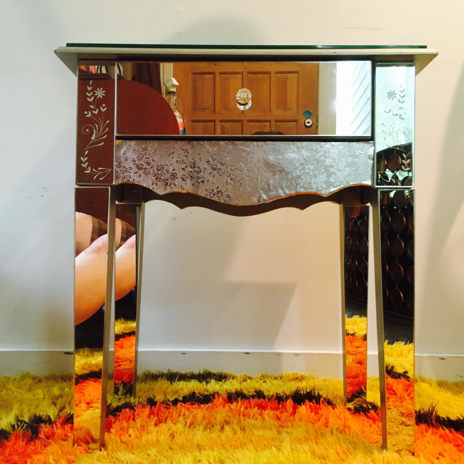 Glam Mirrored Night Stand/Side Table - image-6