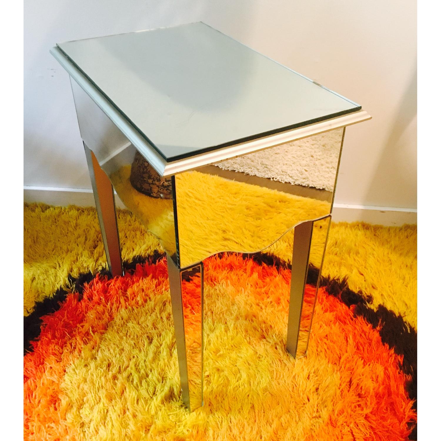 Glam Mirrored Night Stand/Side Table - image-7
