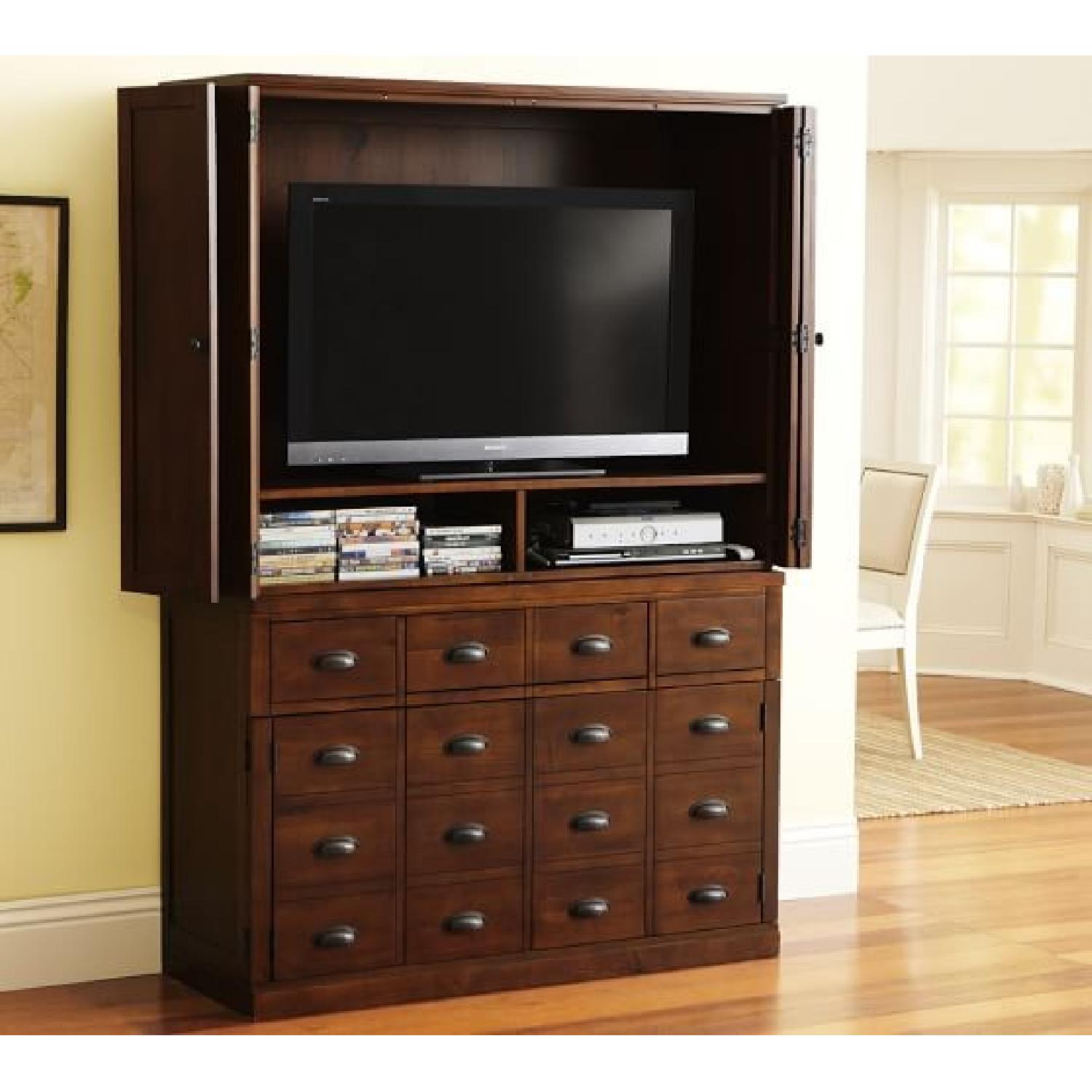 Pottery Barn Anderson Chestnut Media Center/Hutch - image-1