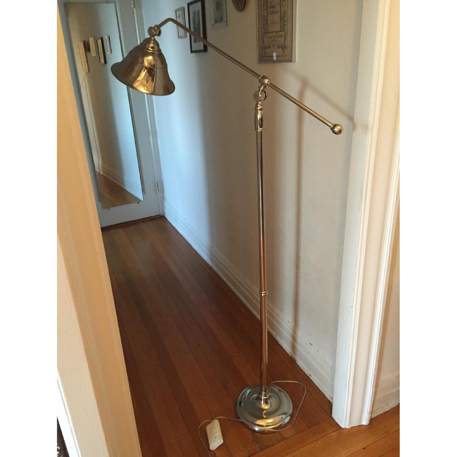 Pottery Barn Silver Cantilevered Floor Lamp - image-1