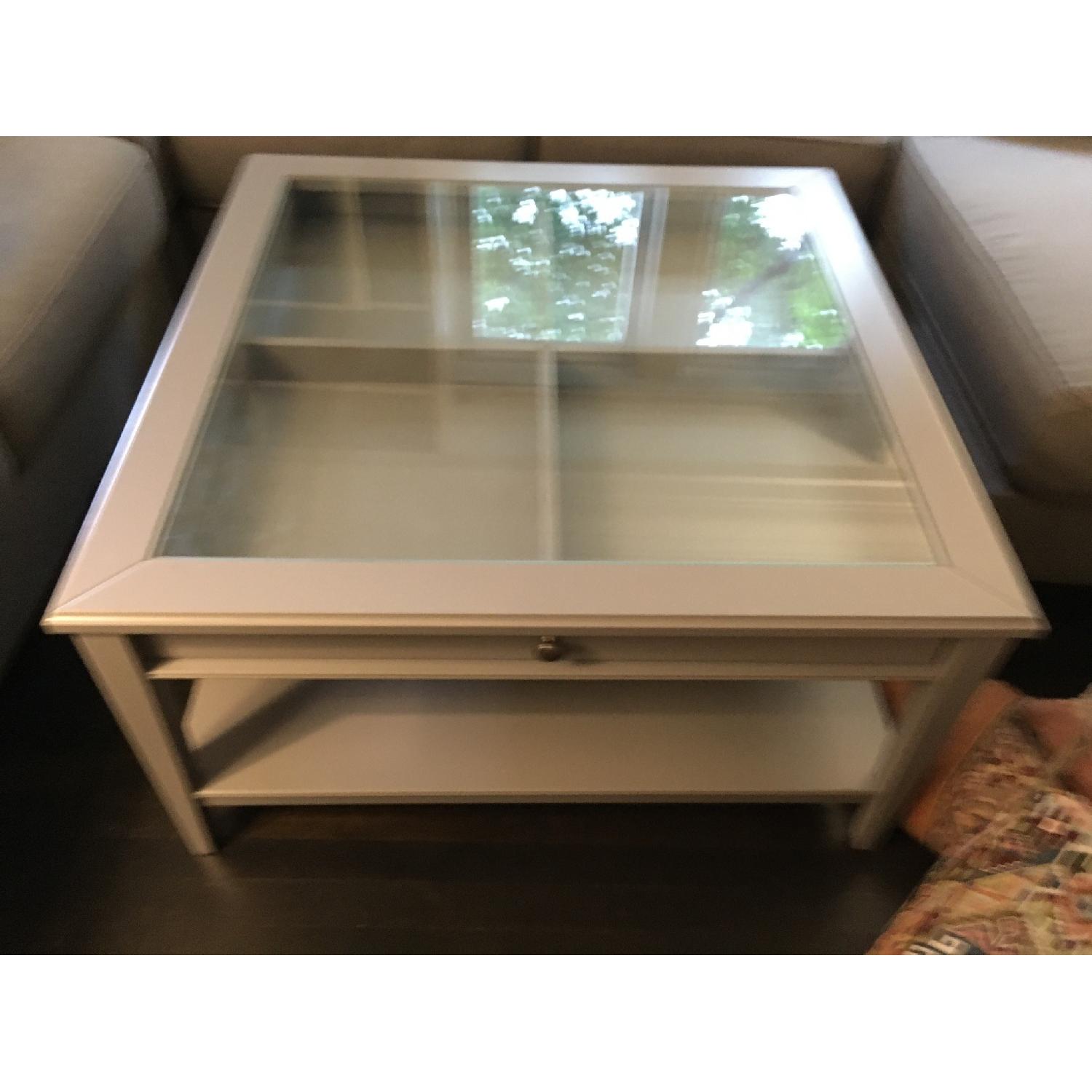 Ikea Liatorp Glass Top Coffee Table w/ Drawer - image-2