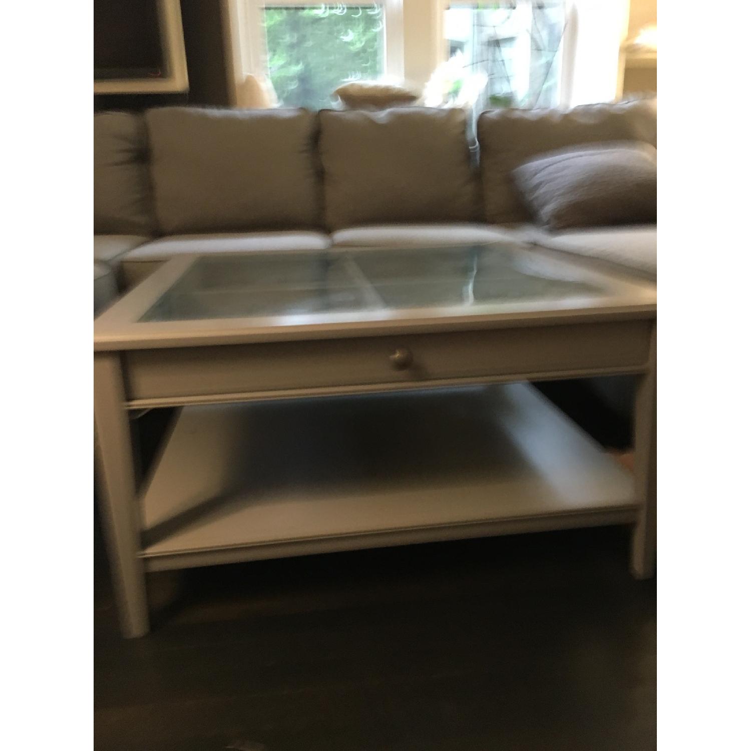 Ikea Liatorp Glass Top Coffee Table w/ Drawer - image-5