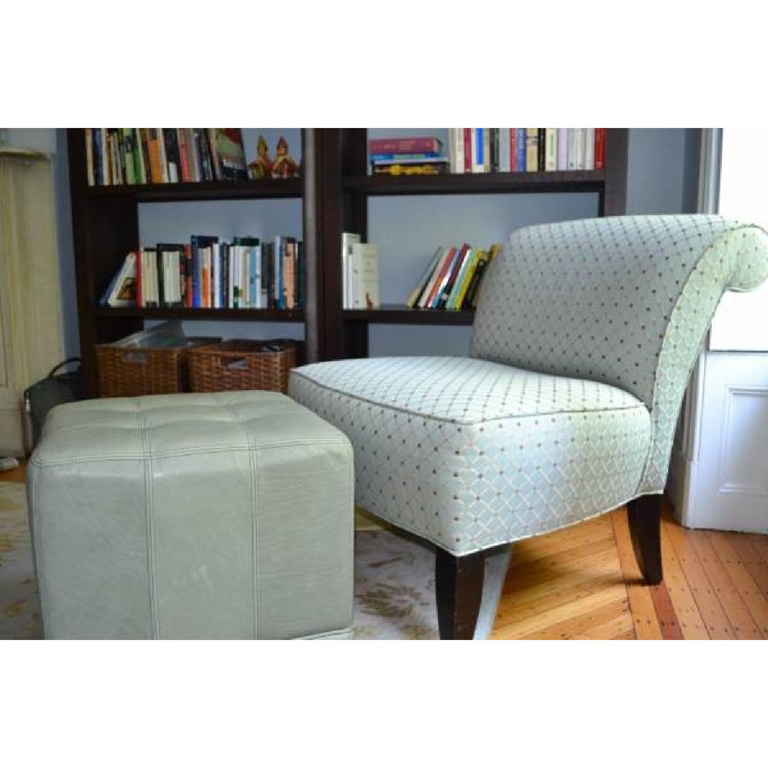 Ethan Allen Chair & Ottoman - image-1
