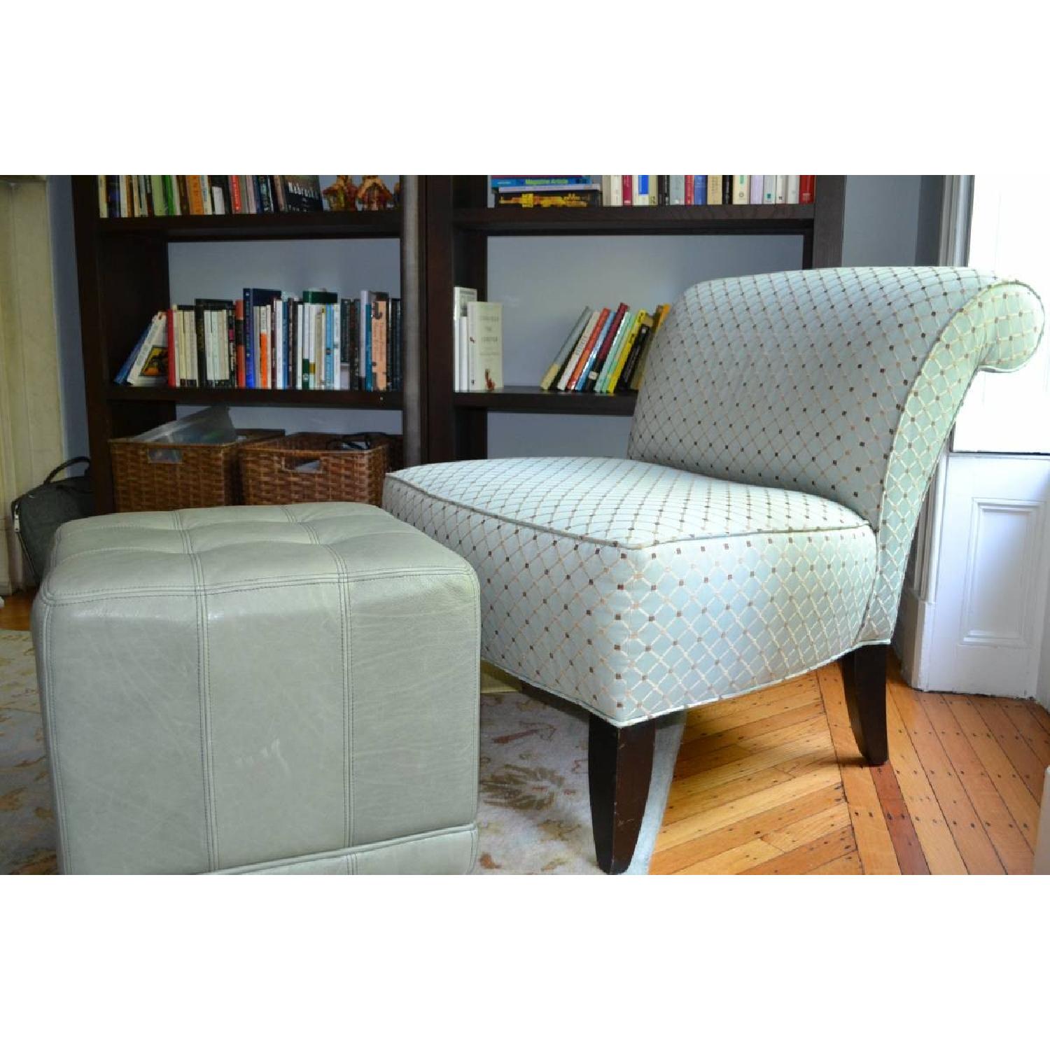 Ethan Allen Chair & Ottoman - image-3