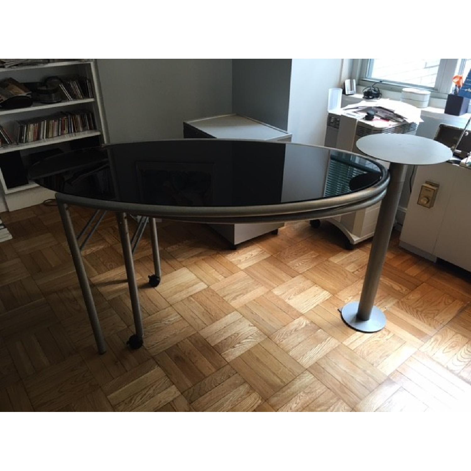 Elite Modern Glass Desk + File Cabinet - image-6