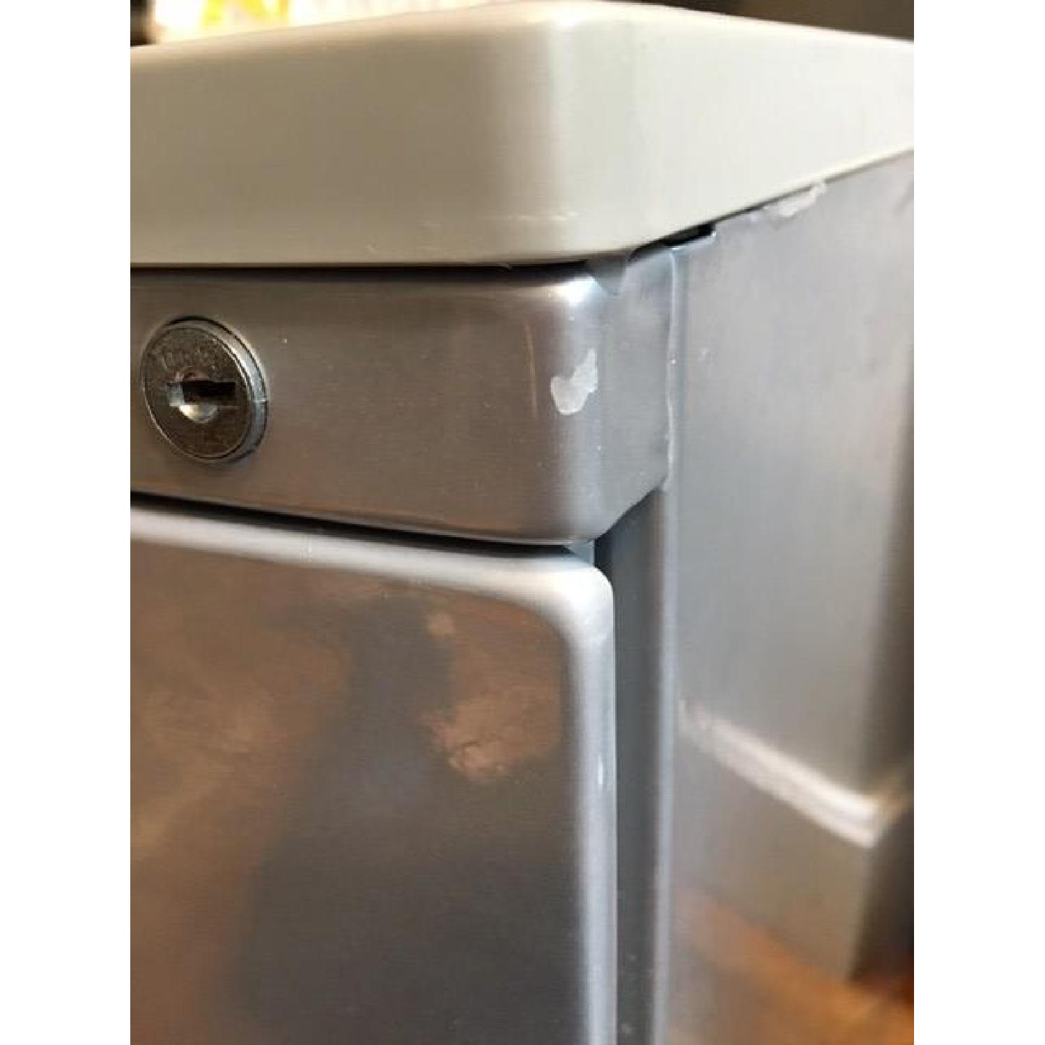 Elite Modern Glass Desk + File Cabinet - image-9