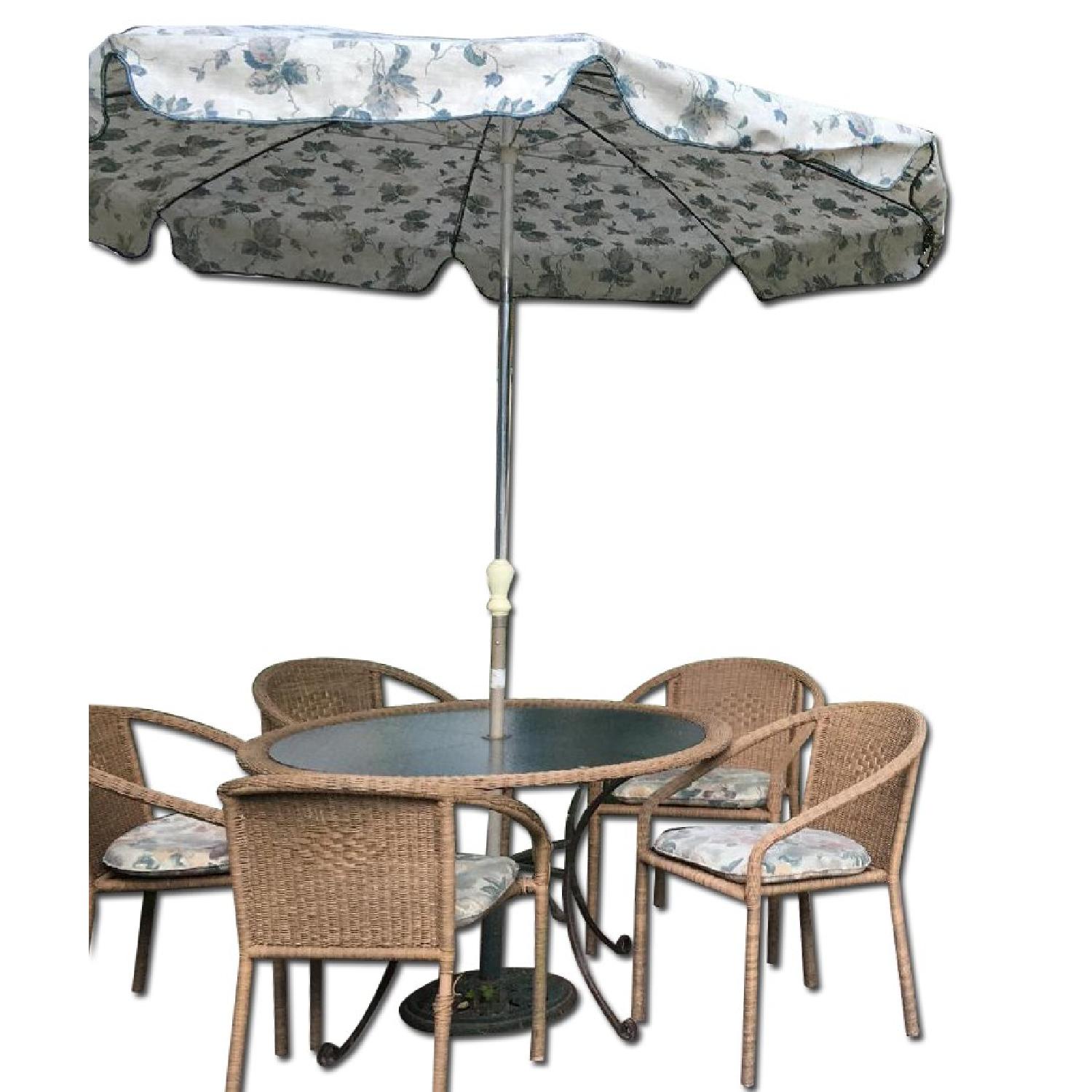 8 Piece Glass Top Patio Set AptDeco