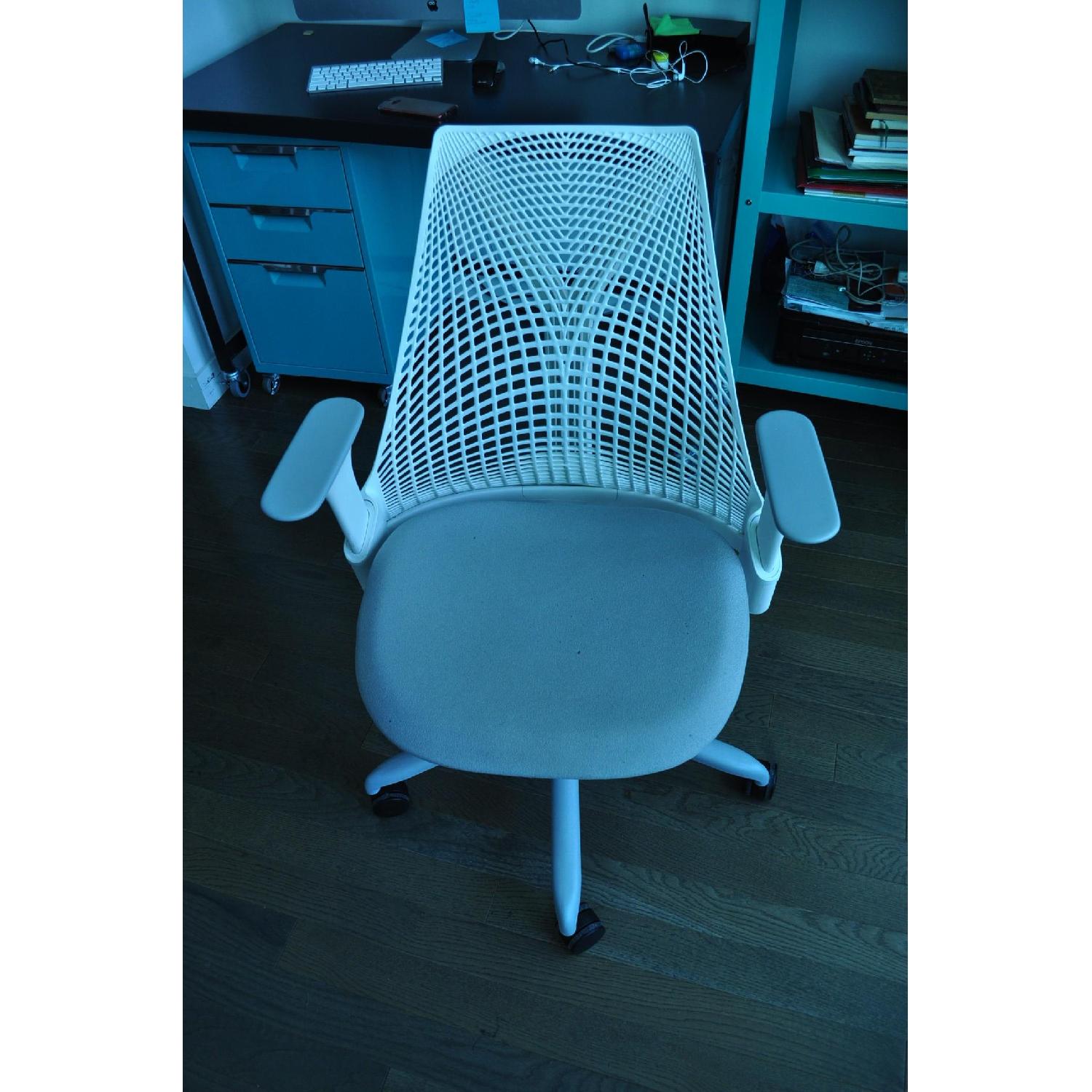Herman Miller Grey & White Sayl Desk/Office Chair - image-1