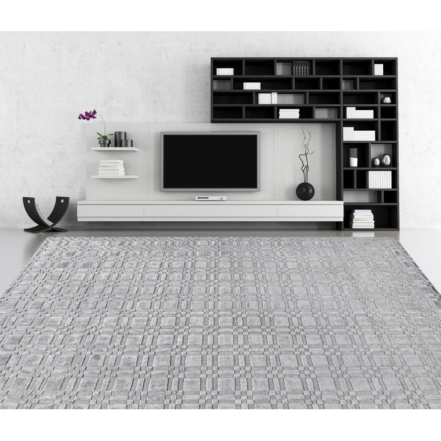 Modern Contemporary Hand Knotted Wool Rug - image-1