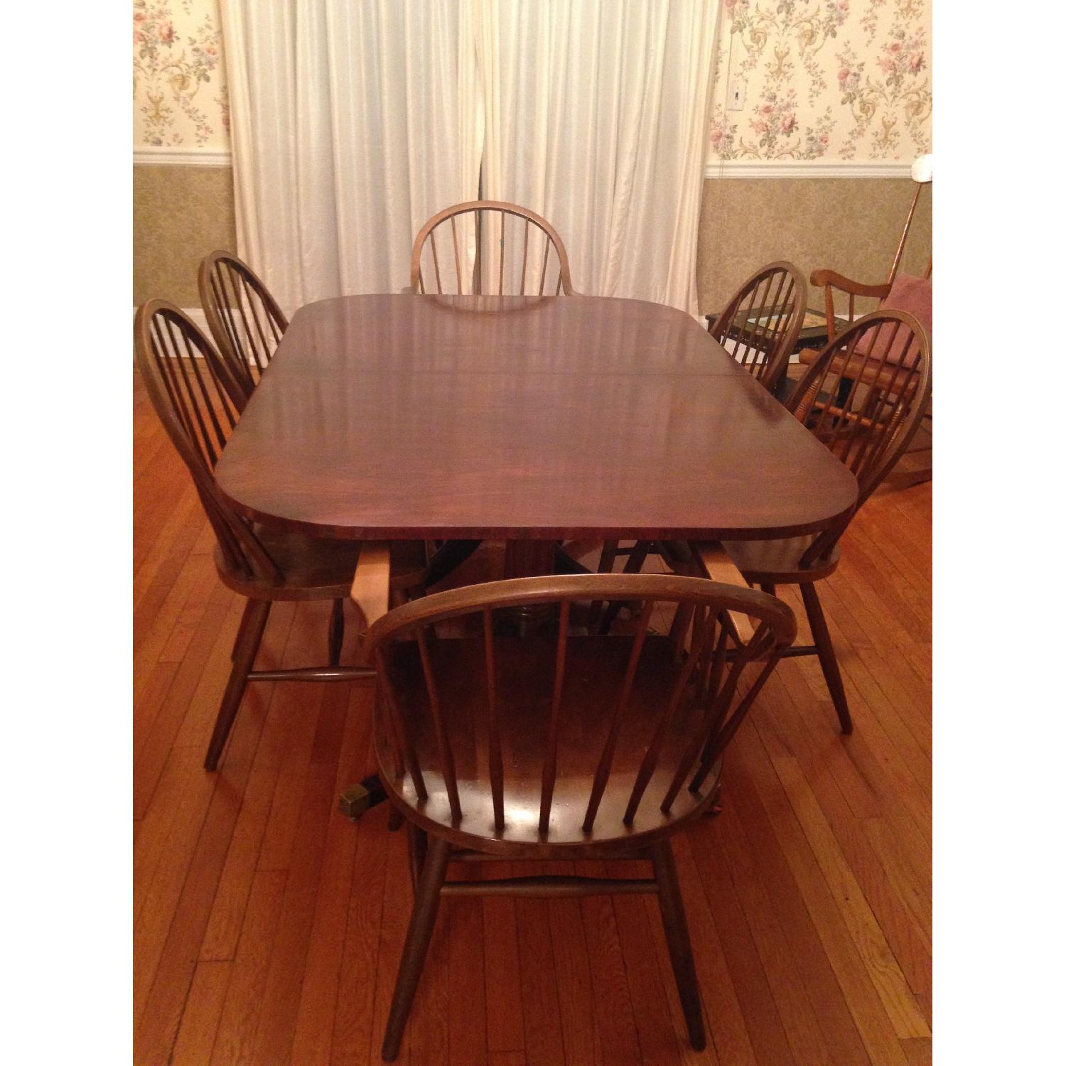 Extendable Mid Century Wooden Dining Set - image-1