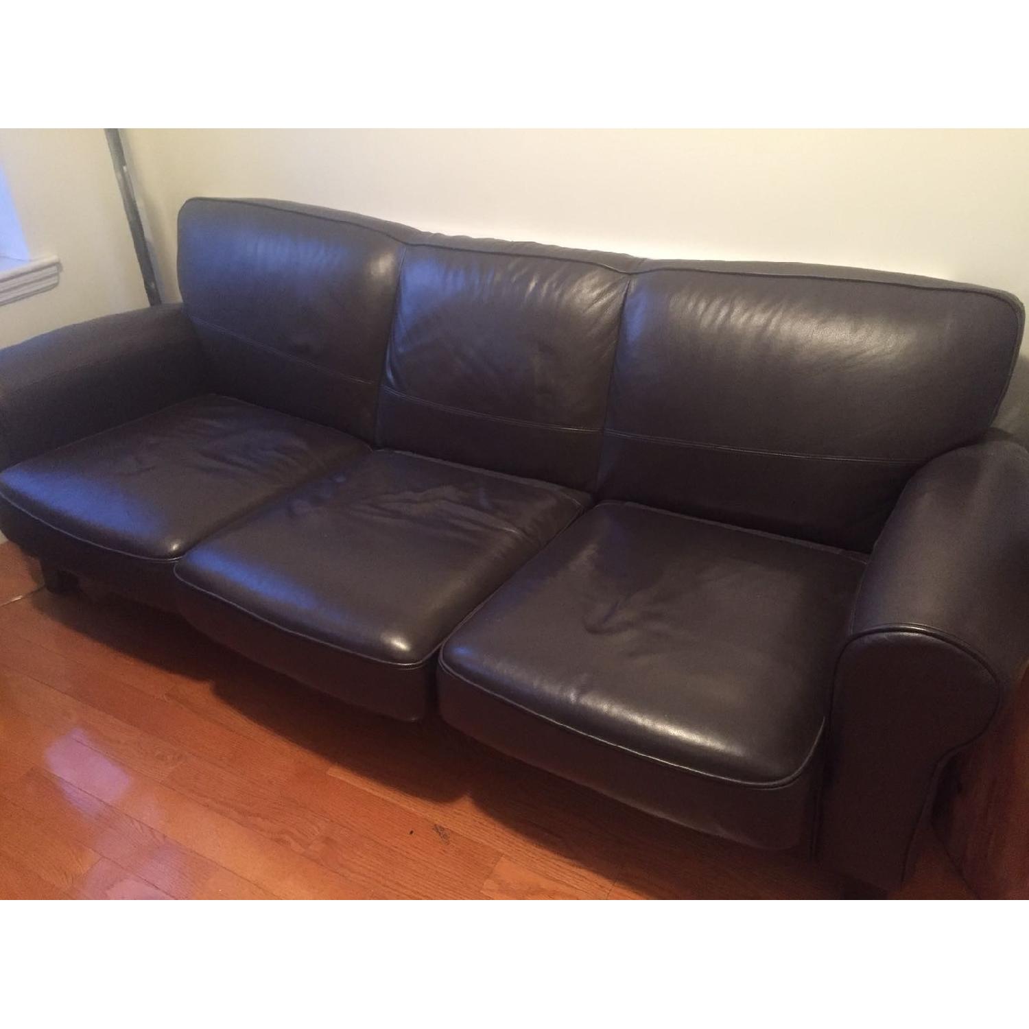 Ikea Dark Brown Leather Sofa Aptdeco