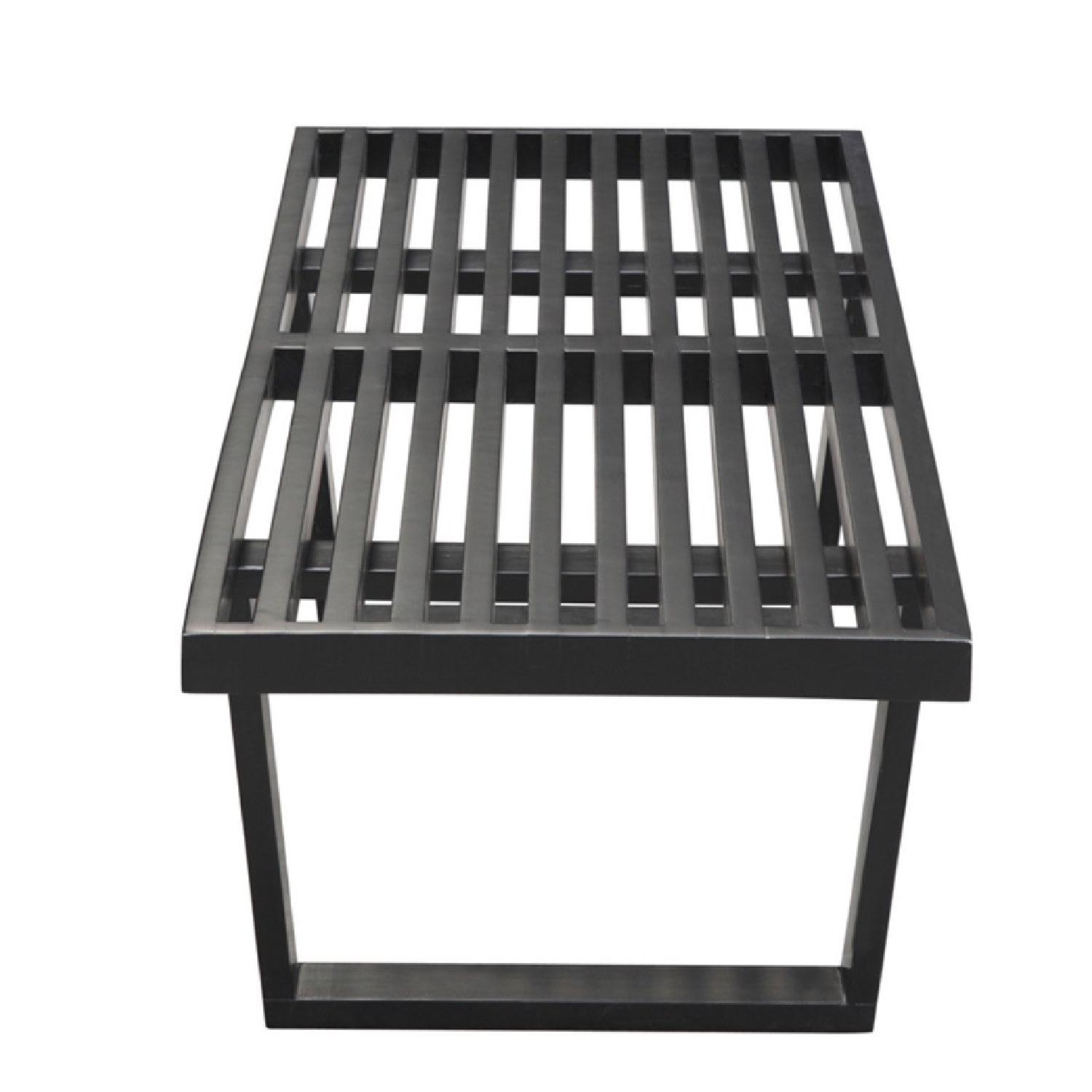 Mid Century Style George Nelson Bench in Black Wood Finish - image-1