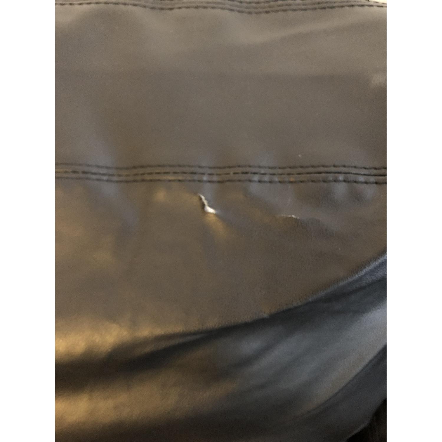 Jennifer Convertibles Black Leather 2-Piece Sectional Sofa - image-4