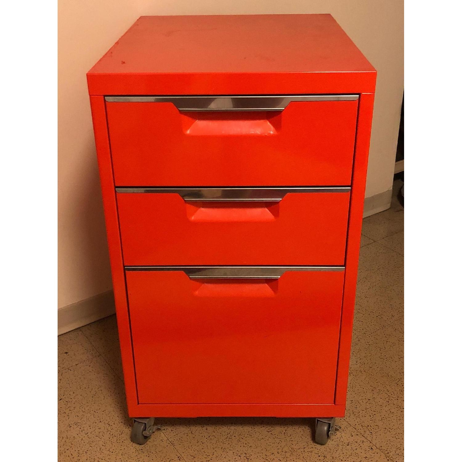 CB2 Orange TPS 3Drawer Filing AptDeco
