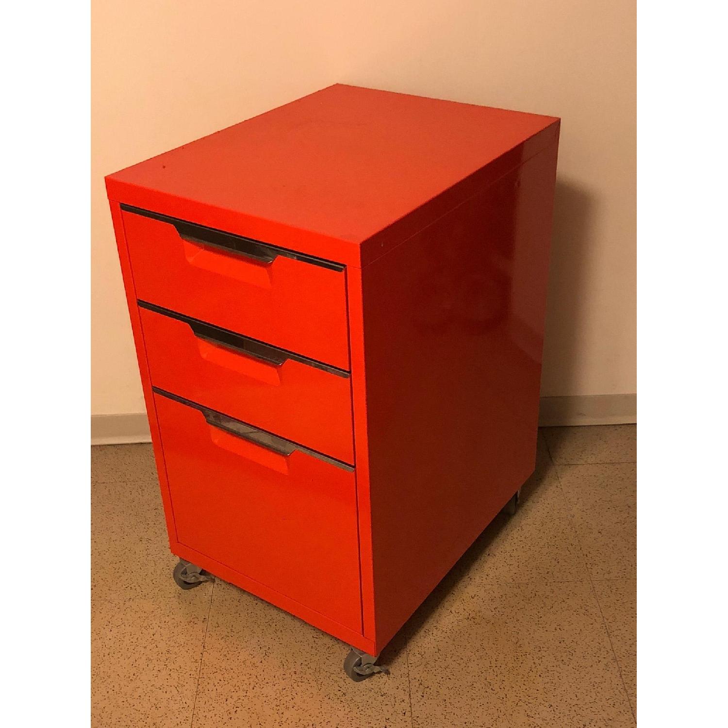 CB2 Orange TPS 3Drawer Filing AptDeco