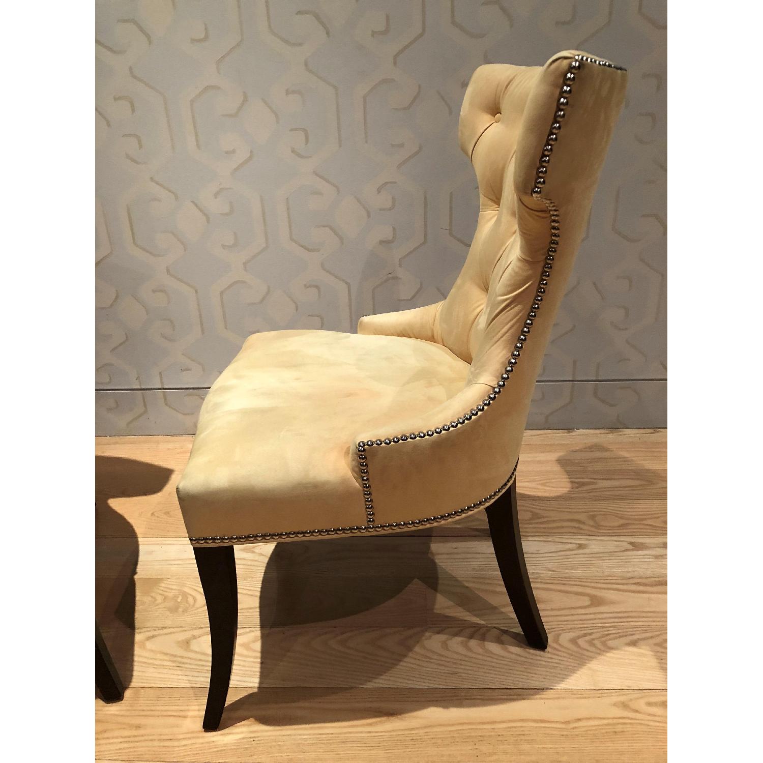 Custom Tufted Dining Chairs w/ Nailhead Trim - image-2