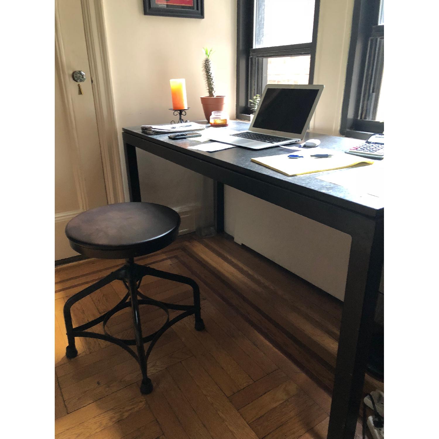 Room & Board Parsons Mesabi Black Honed Granite Desk - image-1