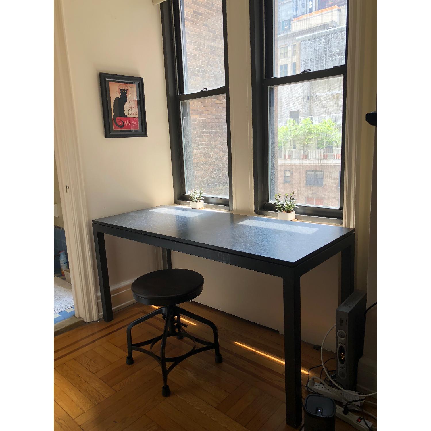 Room & Board Parsons Mesabi Black Honed Granite Desk - image-3