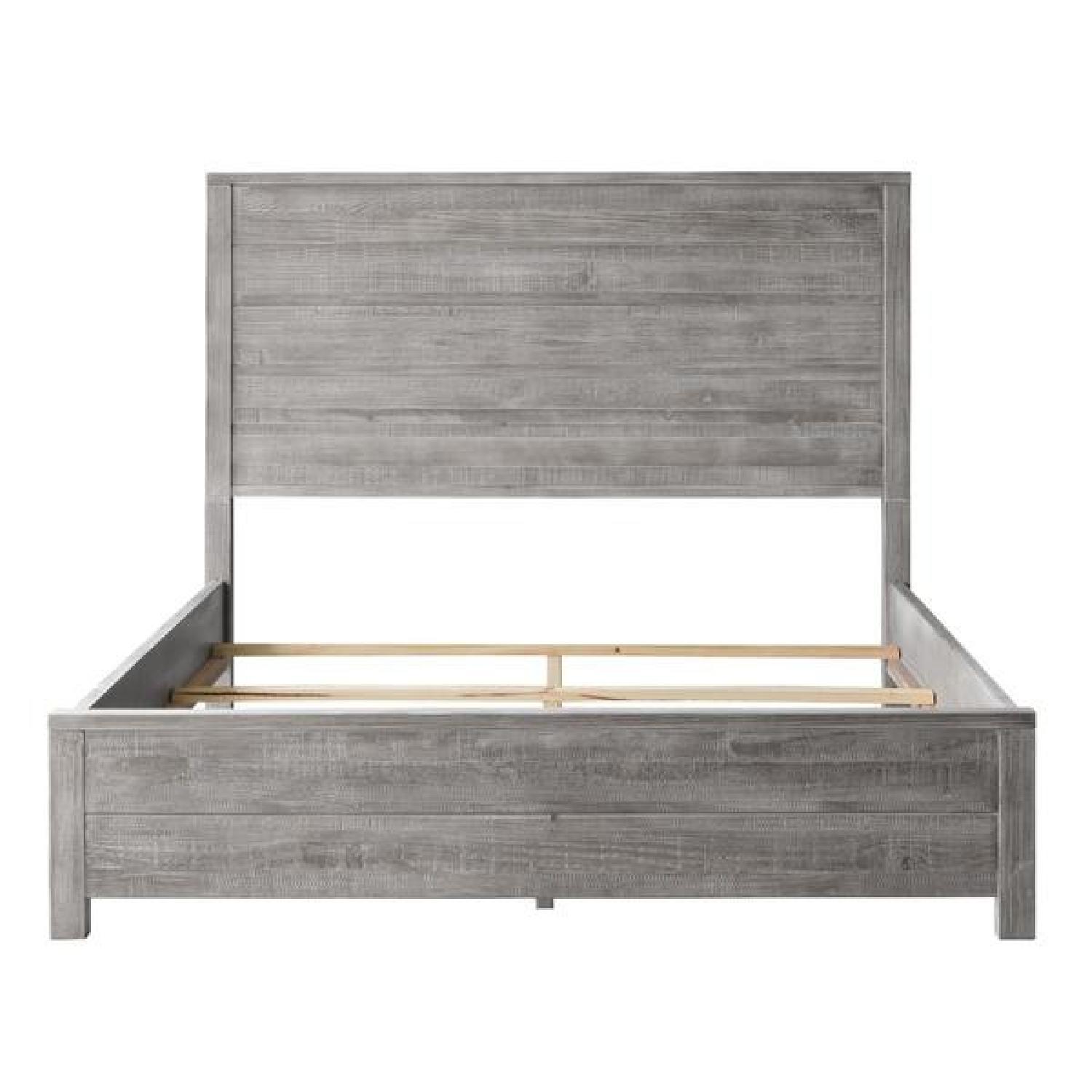 Grain Wood Furniture Montauk Solid Wood Bed in Rustic Grey - image-1