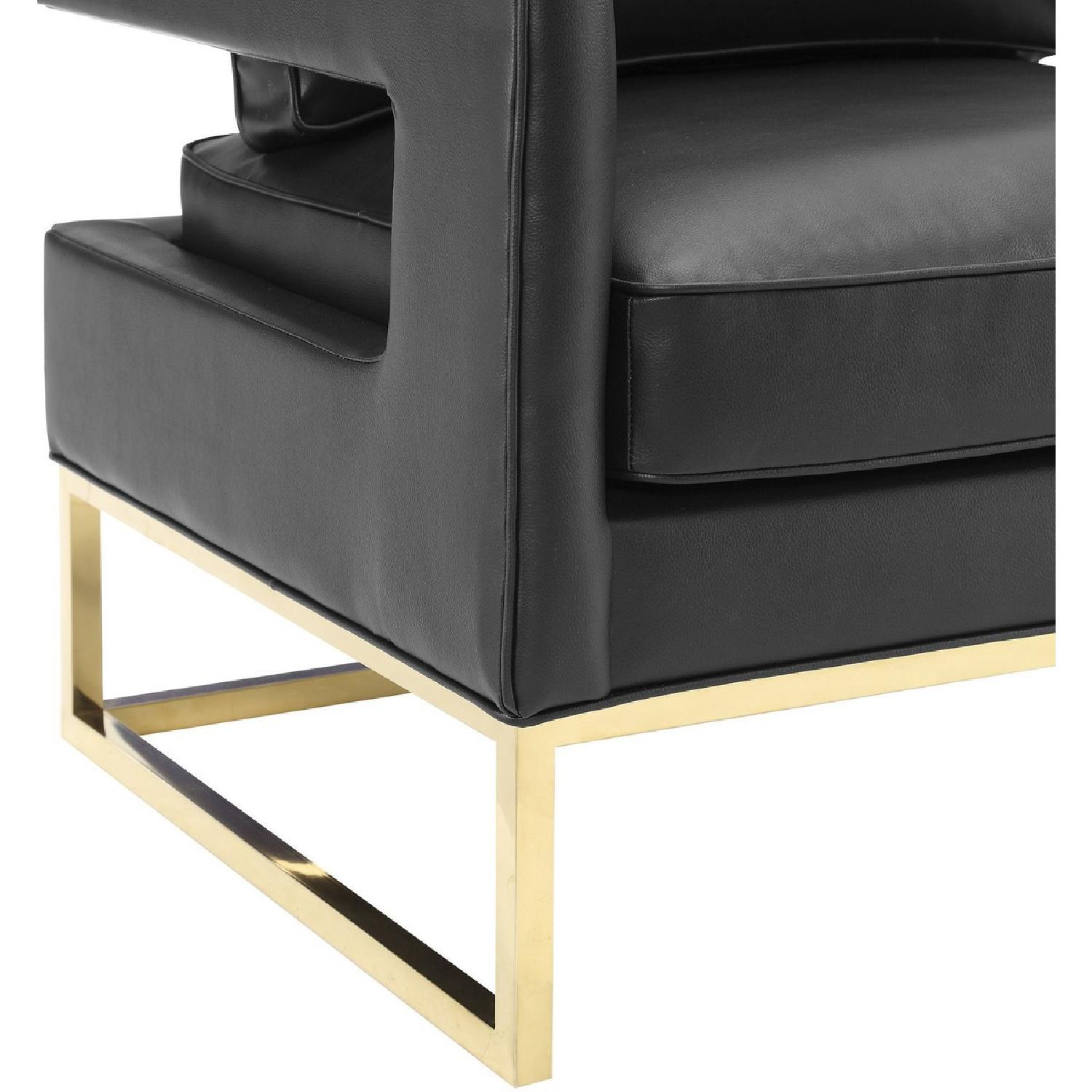 TOV Furniture Avery Black Leather Chair AptDeco