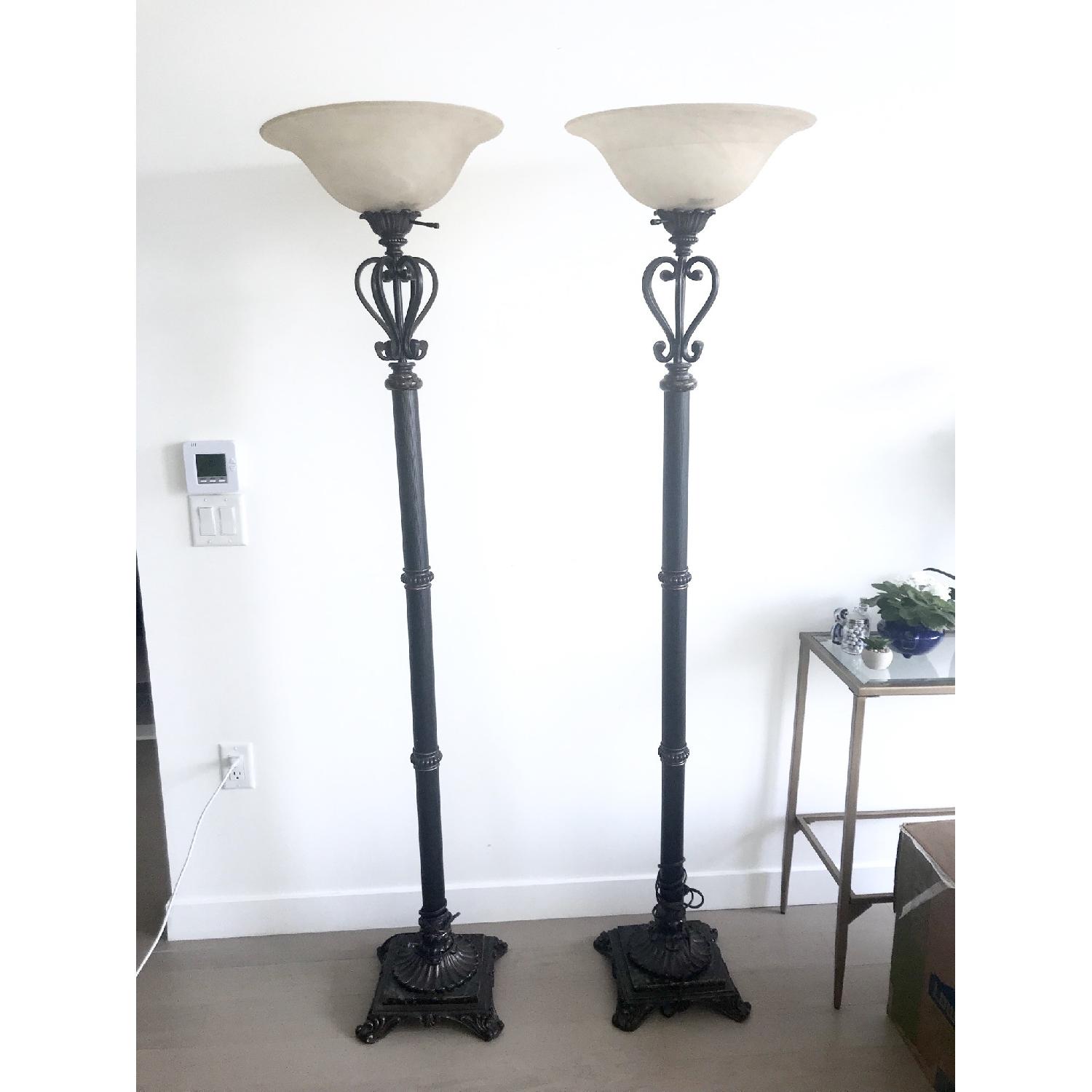 Raymour & Flanigan Torchiere Floor Lamps - image-1