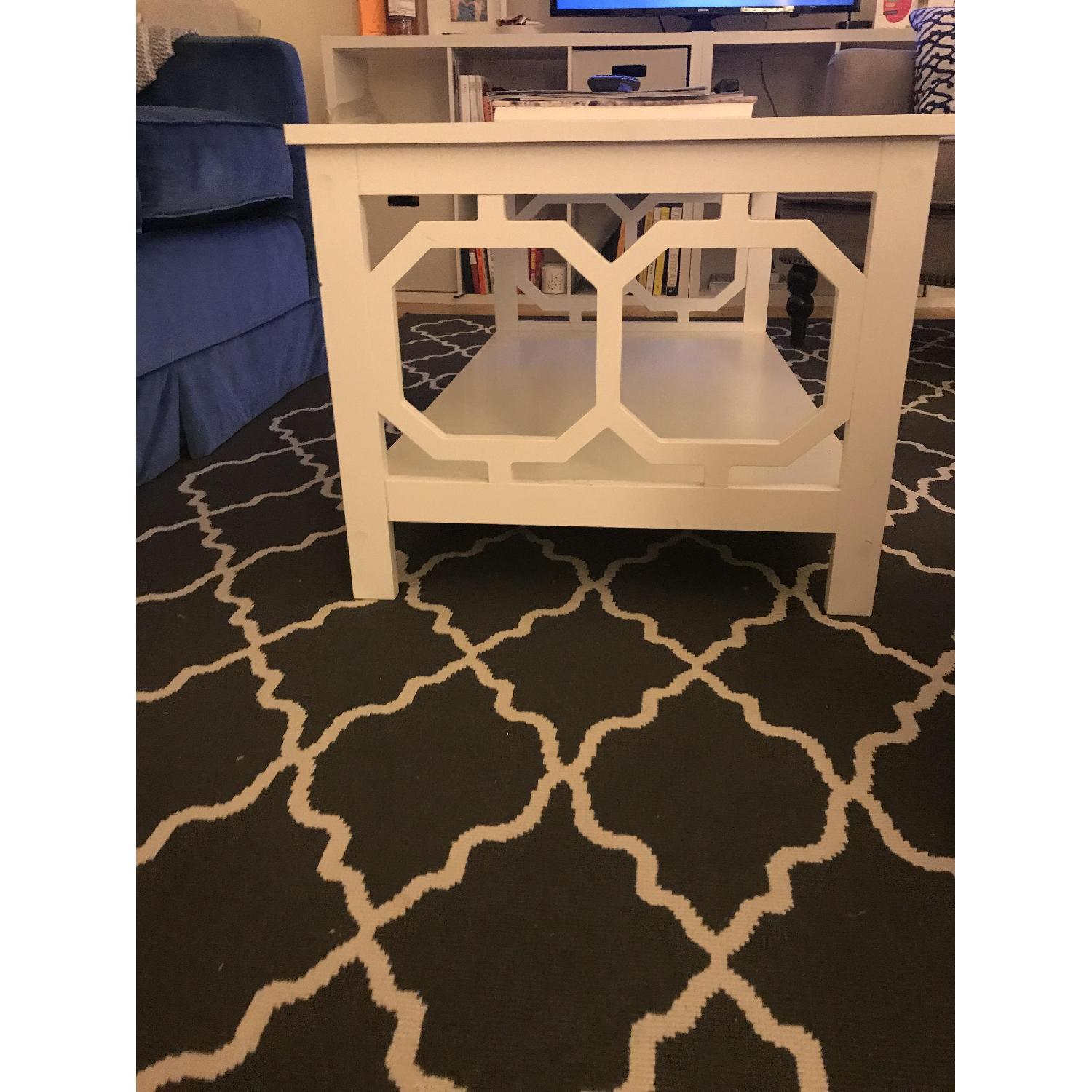 White Rectangle Coffee Table - image-2