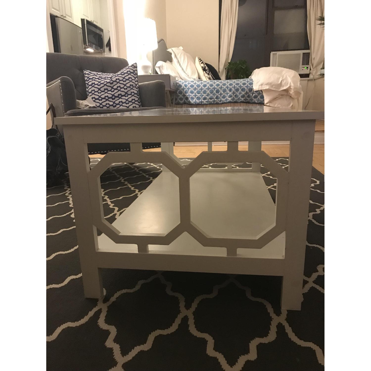 White Rectangle Coffee Table - image-4