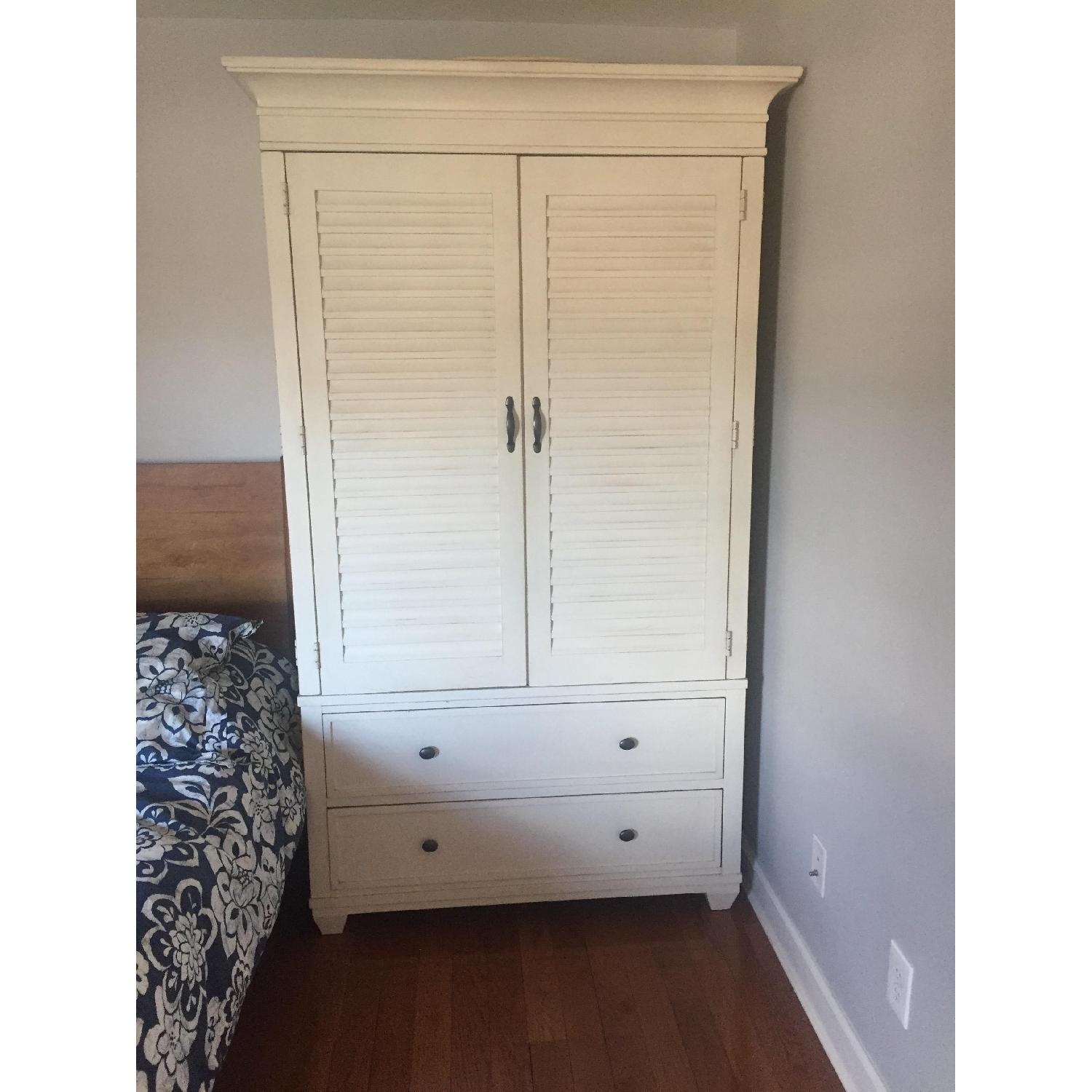 Ethan Allen Armoire w/ Louver Doors AptDeco