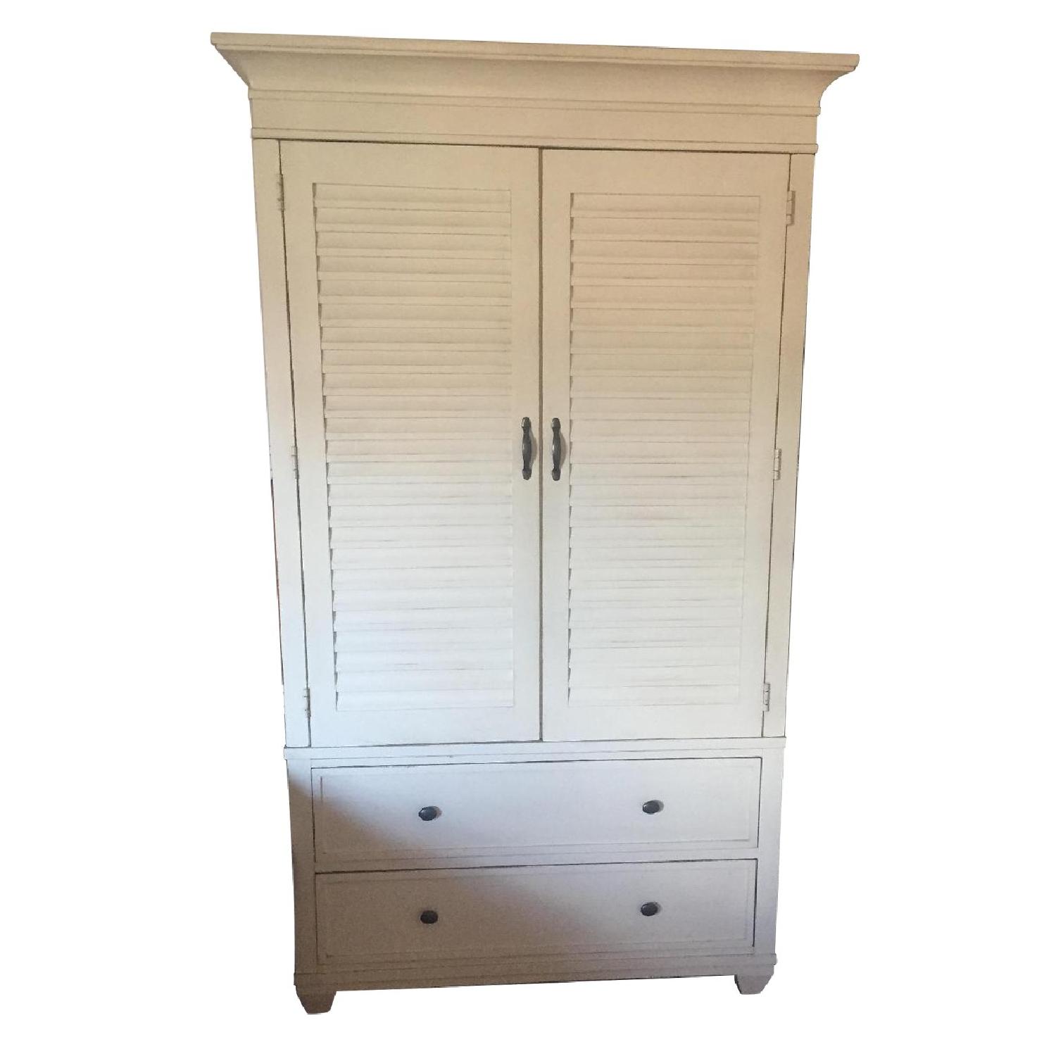 Ethan Allen Armoire w/ Louver Doors AptDeco