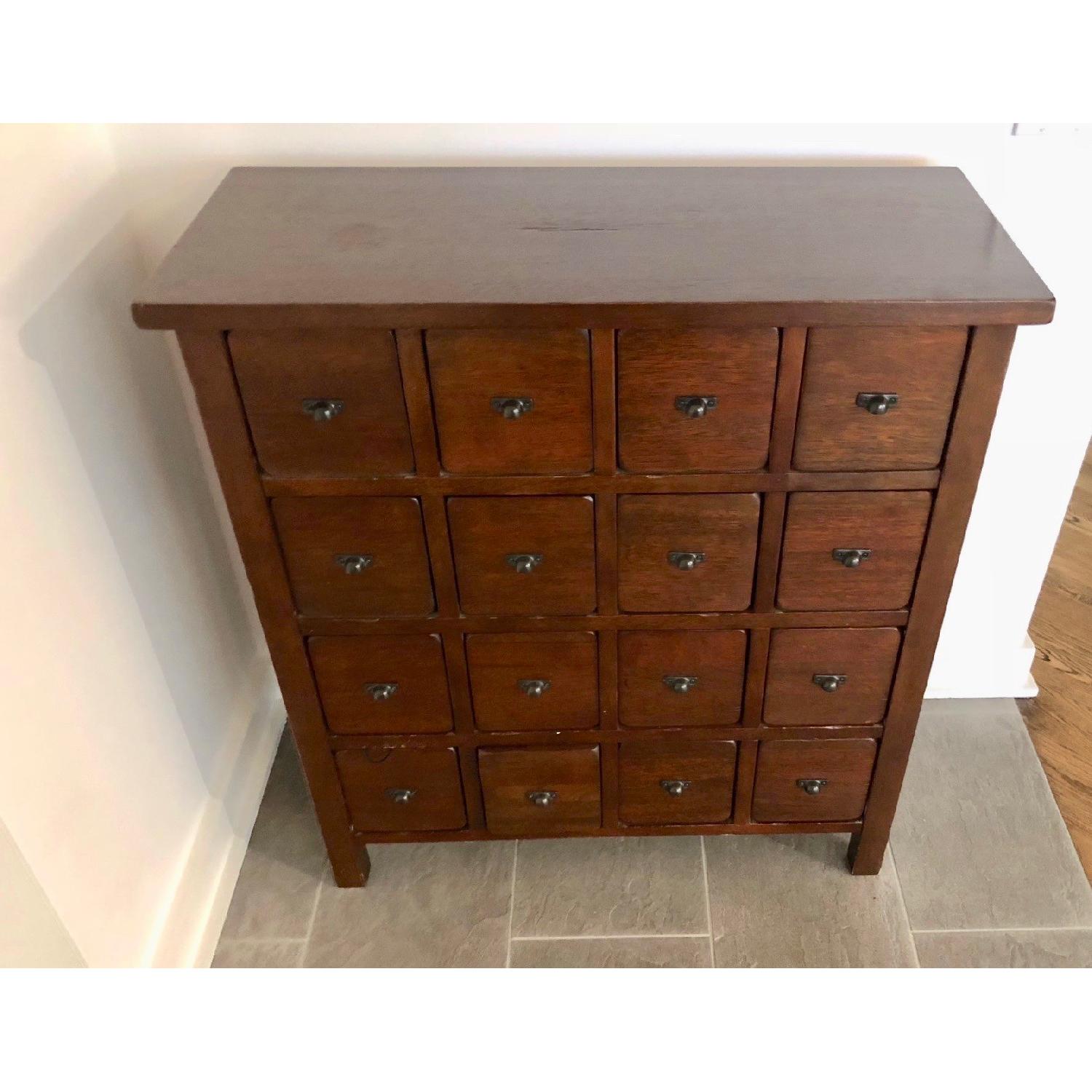 Pottery Barn Wood 16 Drawer Apothecary Cabinet - image-1